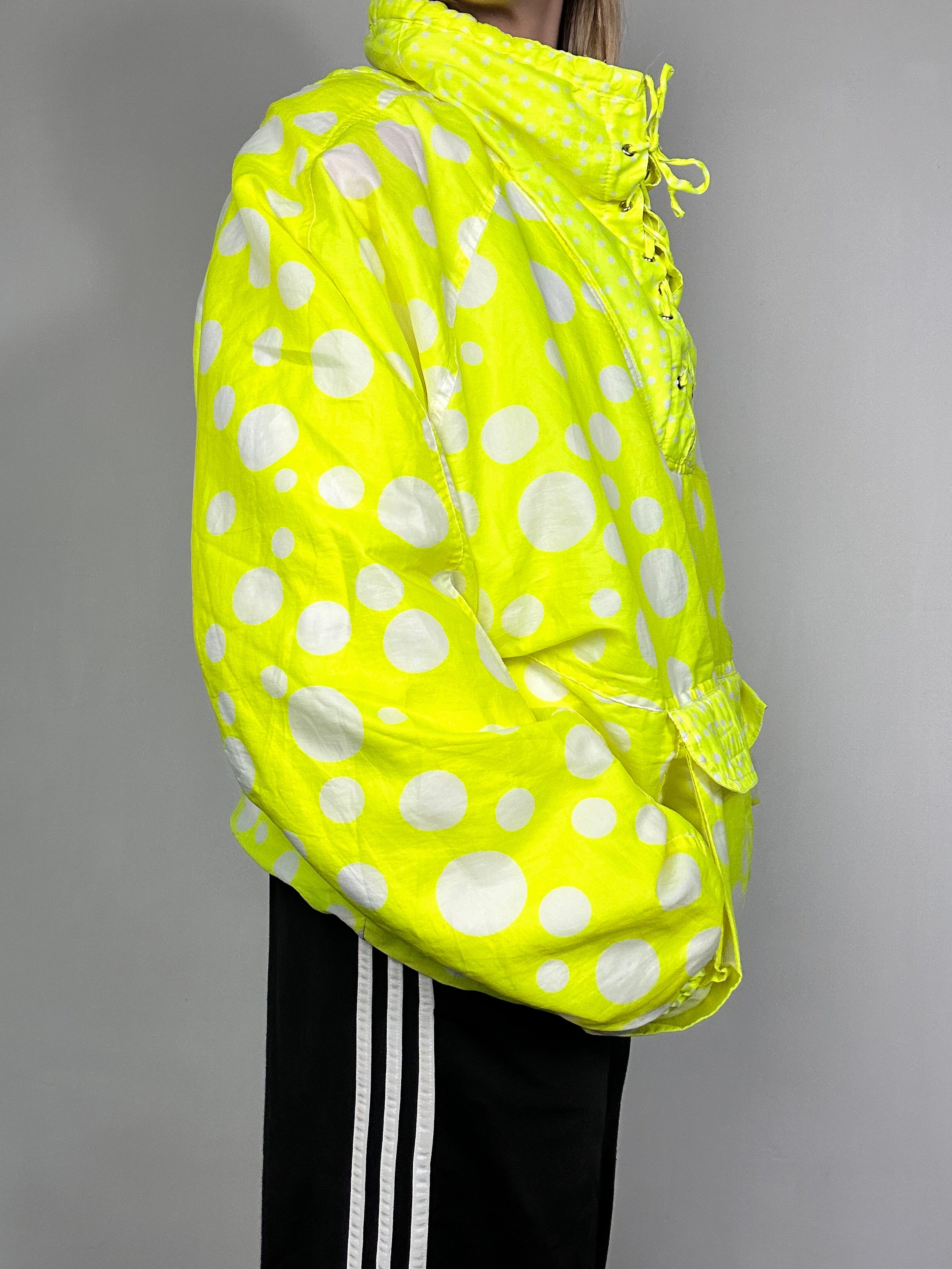 Neon 80's Polkadot Ski Jacket Size M/L