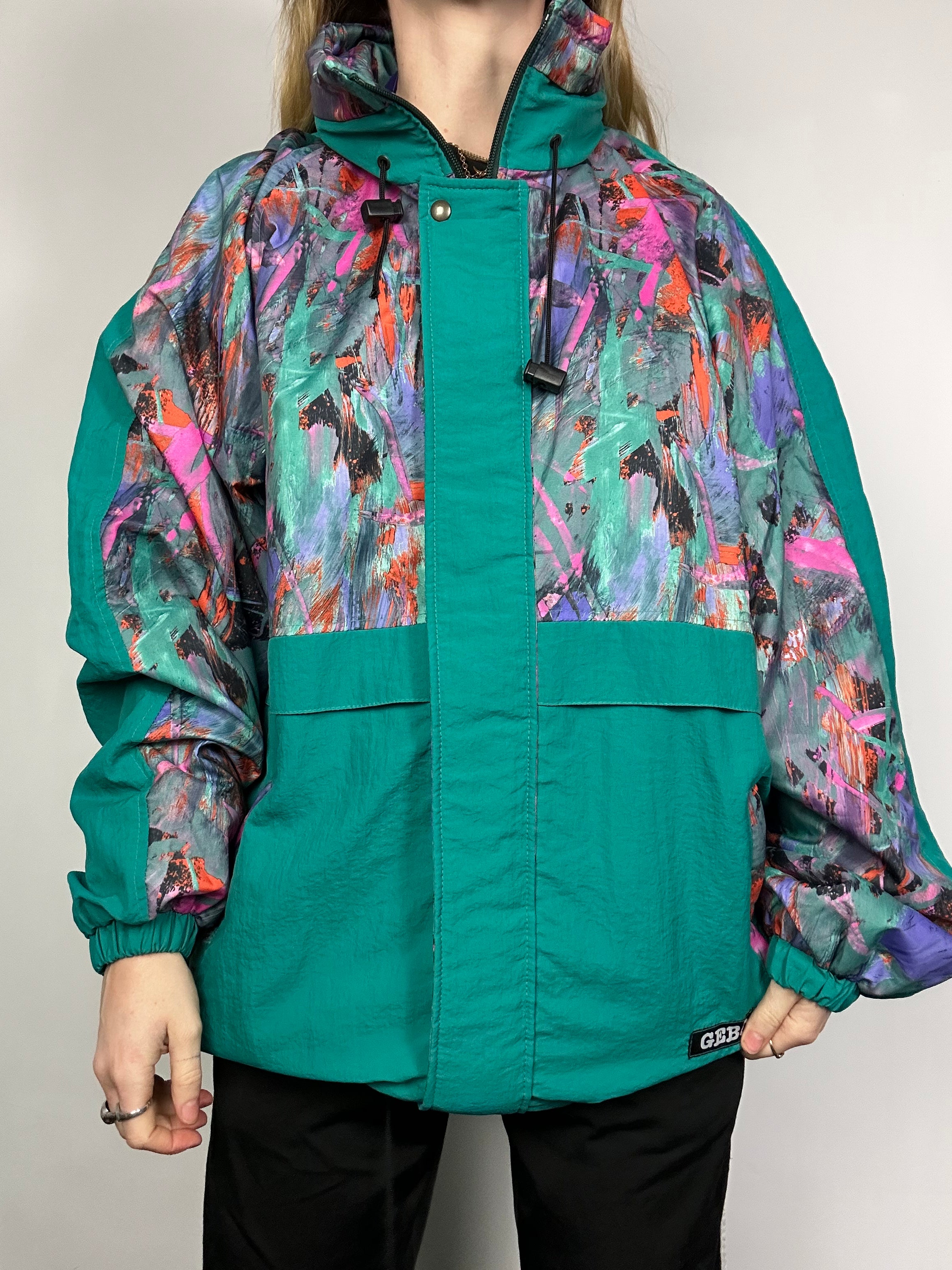 Teal 80's Ski Jacket Size Xl