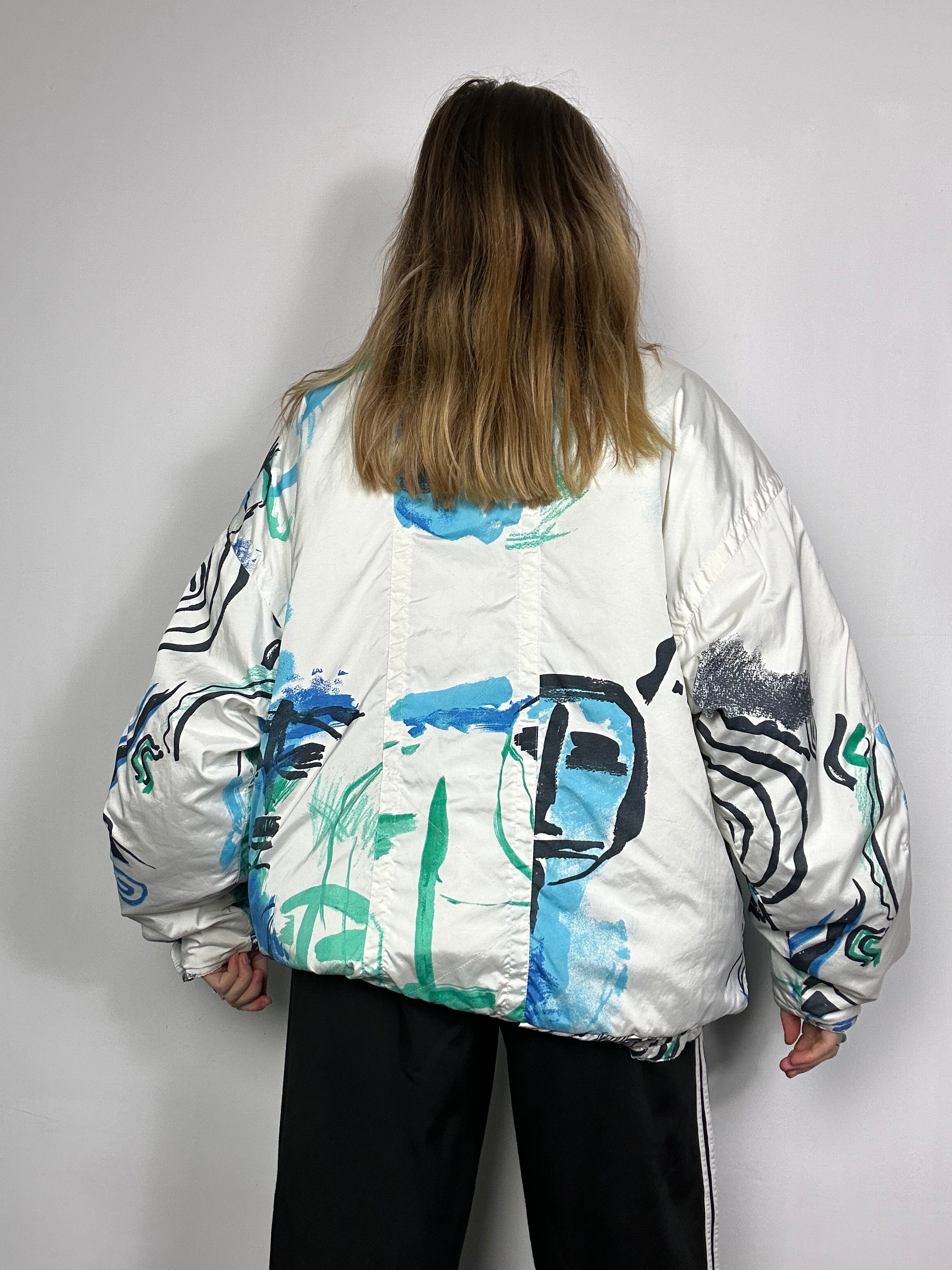 Picasso Swirl 80's Ski Jacket Size L