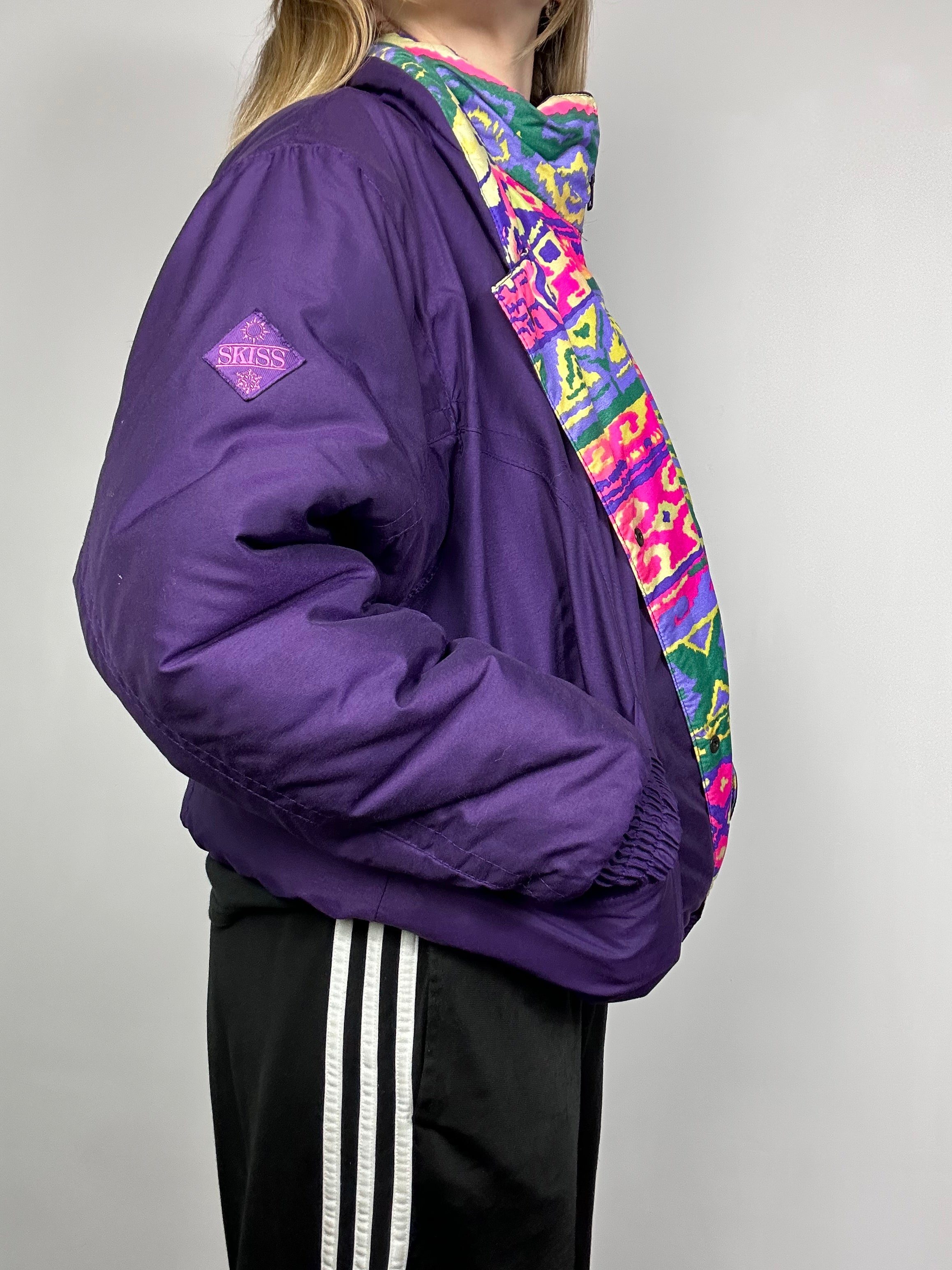 Purple 80's Ski Jacket Size S