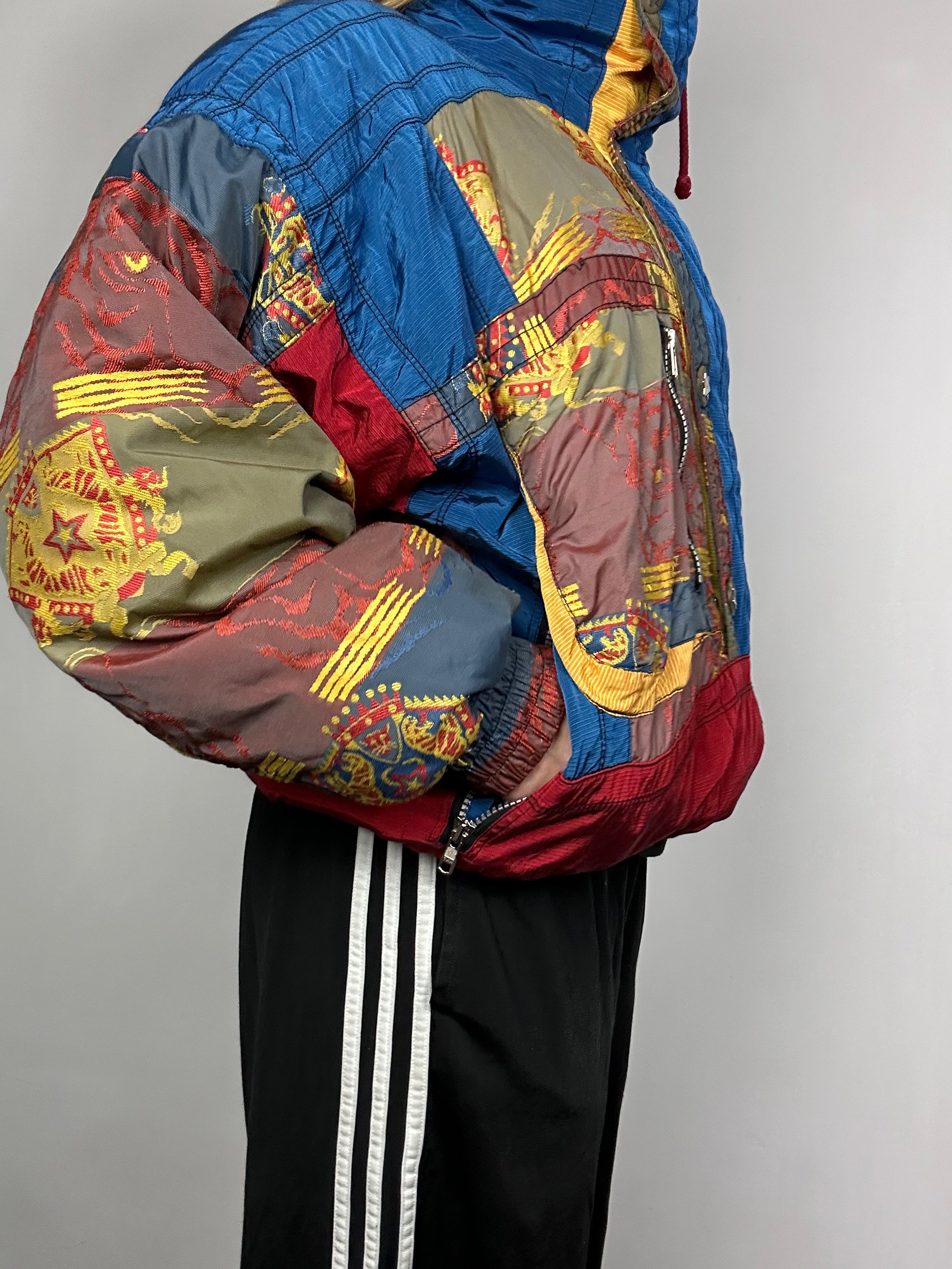 Red And Blue 80's Ski Jacket Size S/M