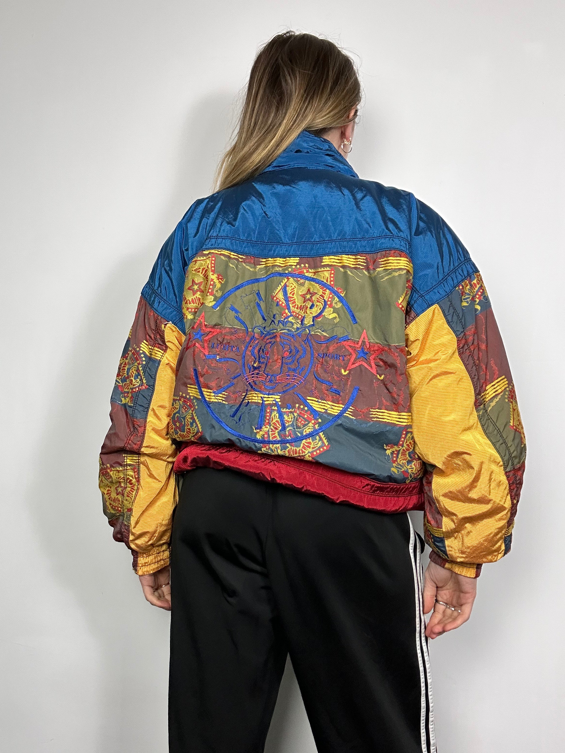 Red And Blue 80's Ski Jacket Size S/M