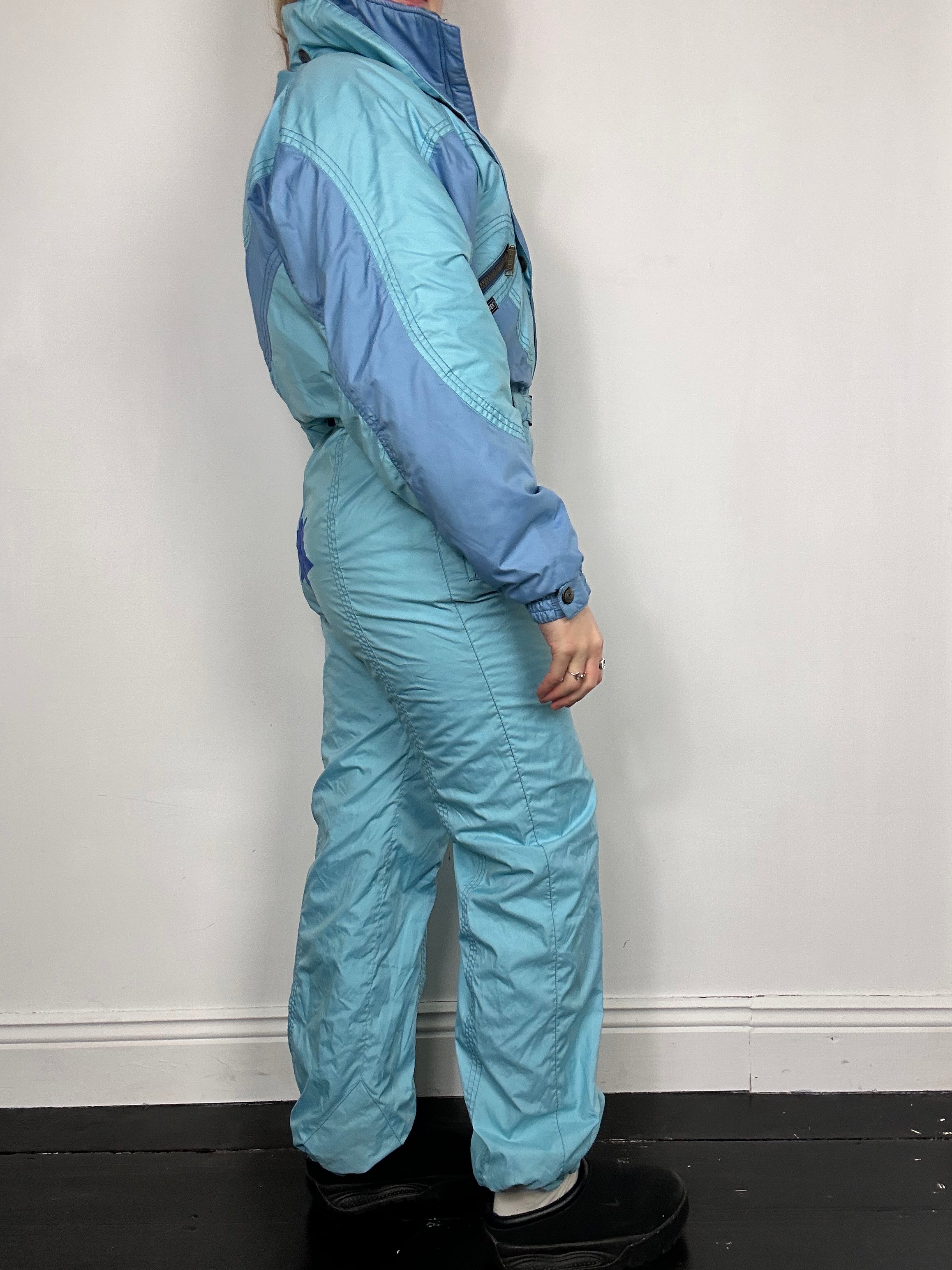 Baby Blue 80's Ski Suit Size 10