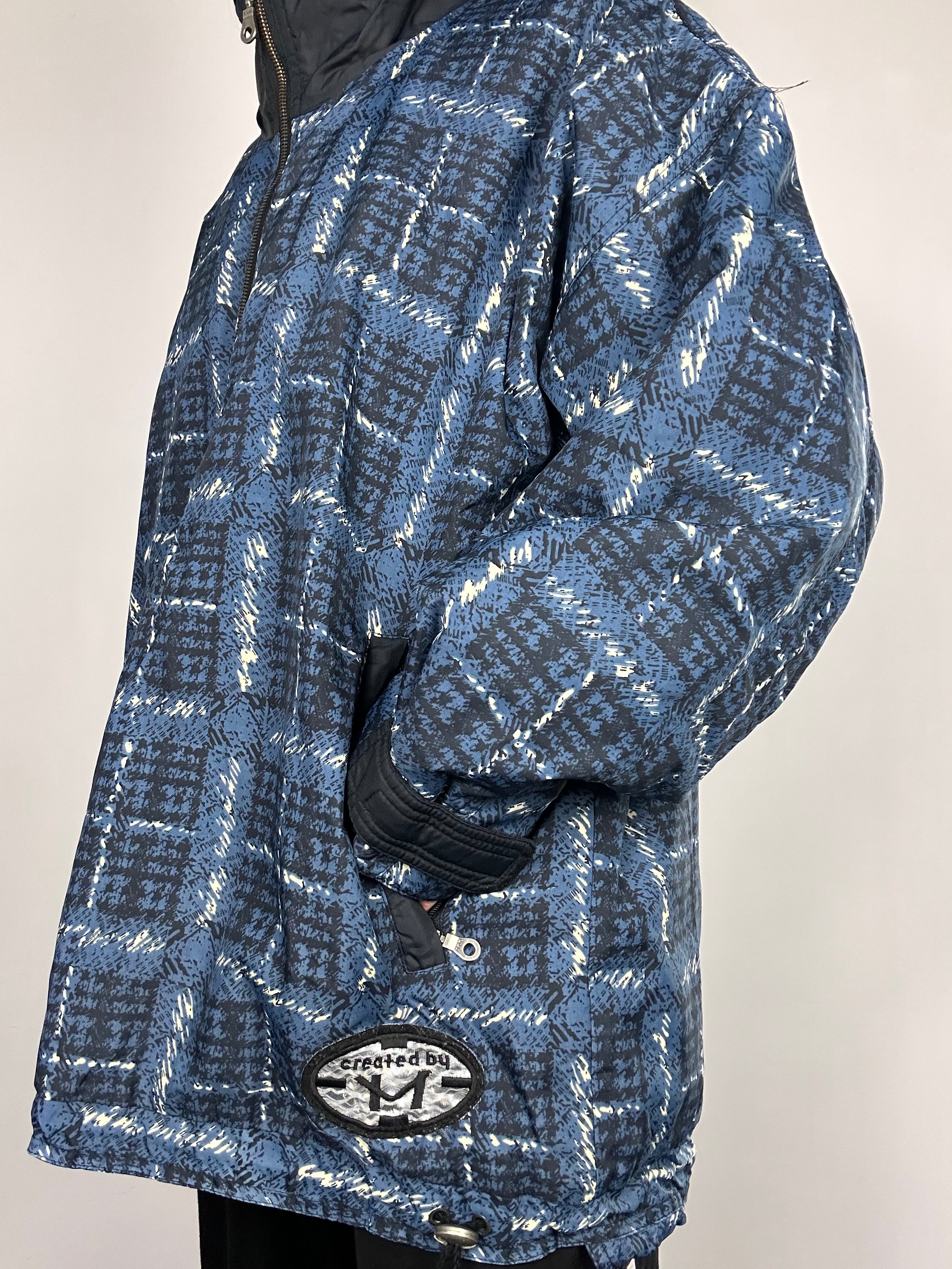 Tartan half Zip Ski Jacket Size L