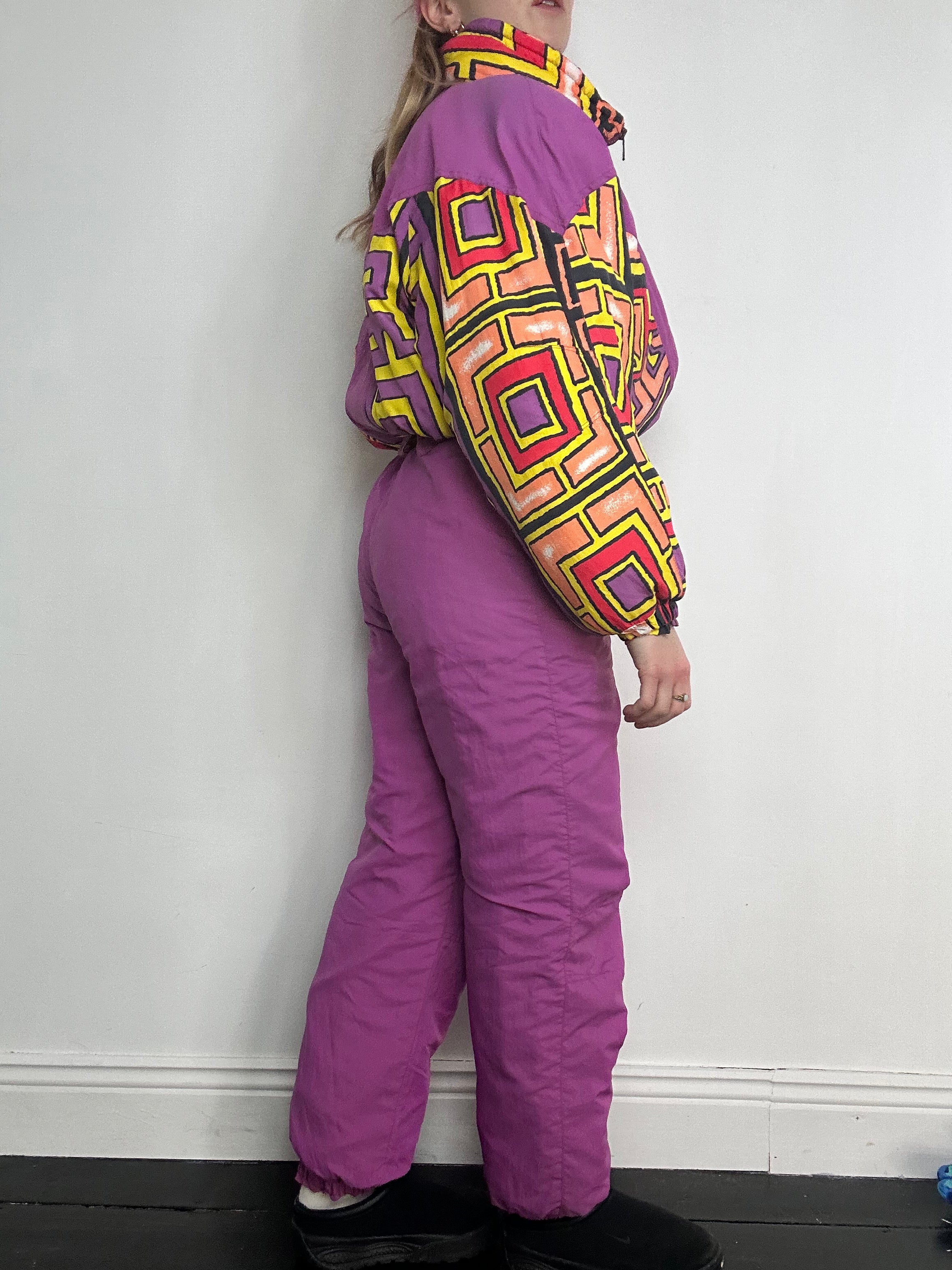 80's Pink Ski Suit Size 10