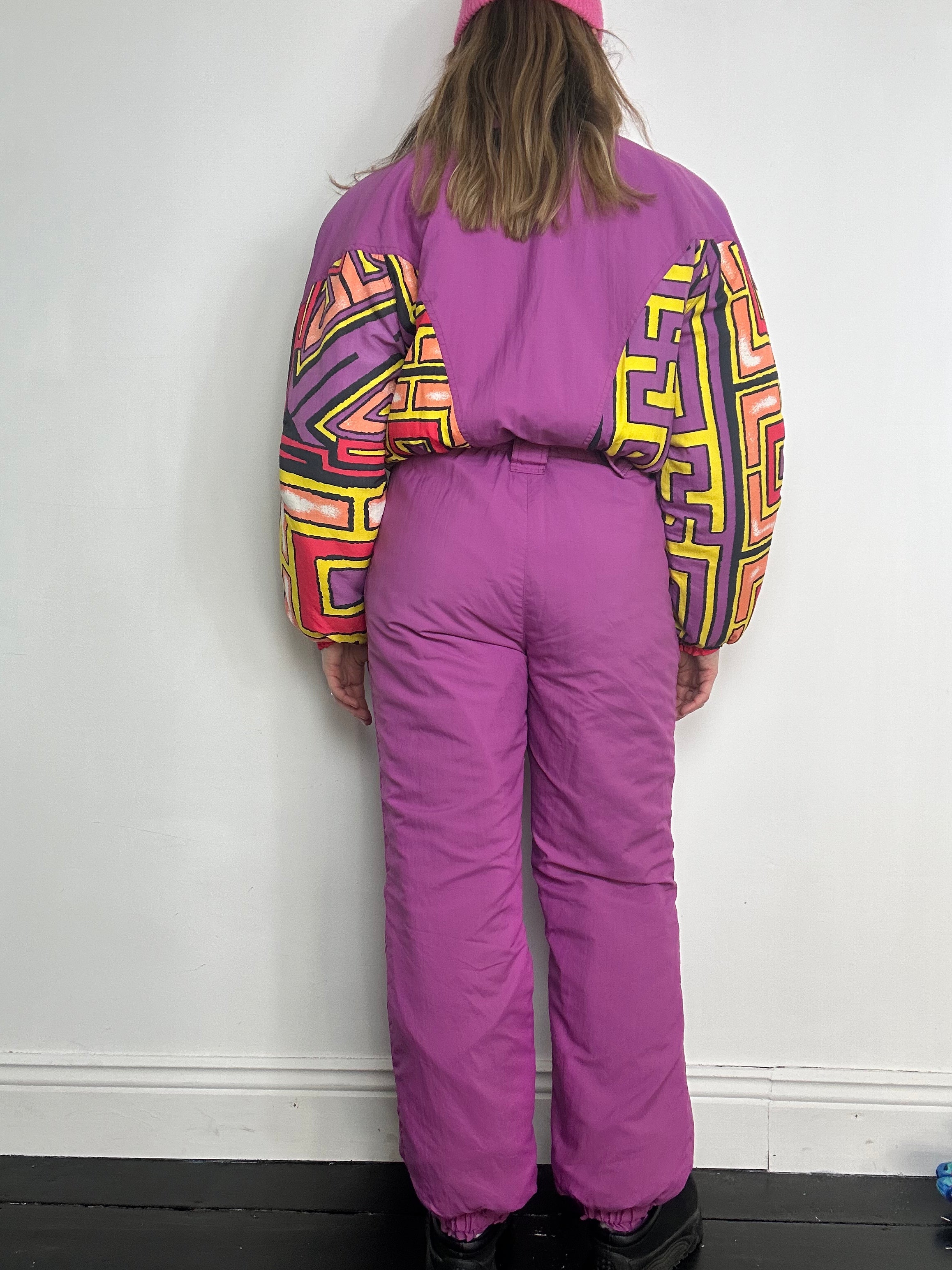 80's Pink Ski Suit Size 10