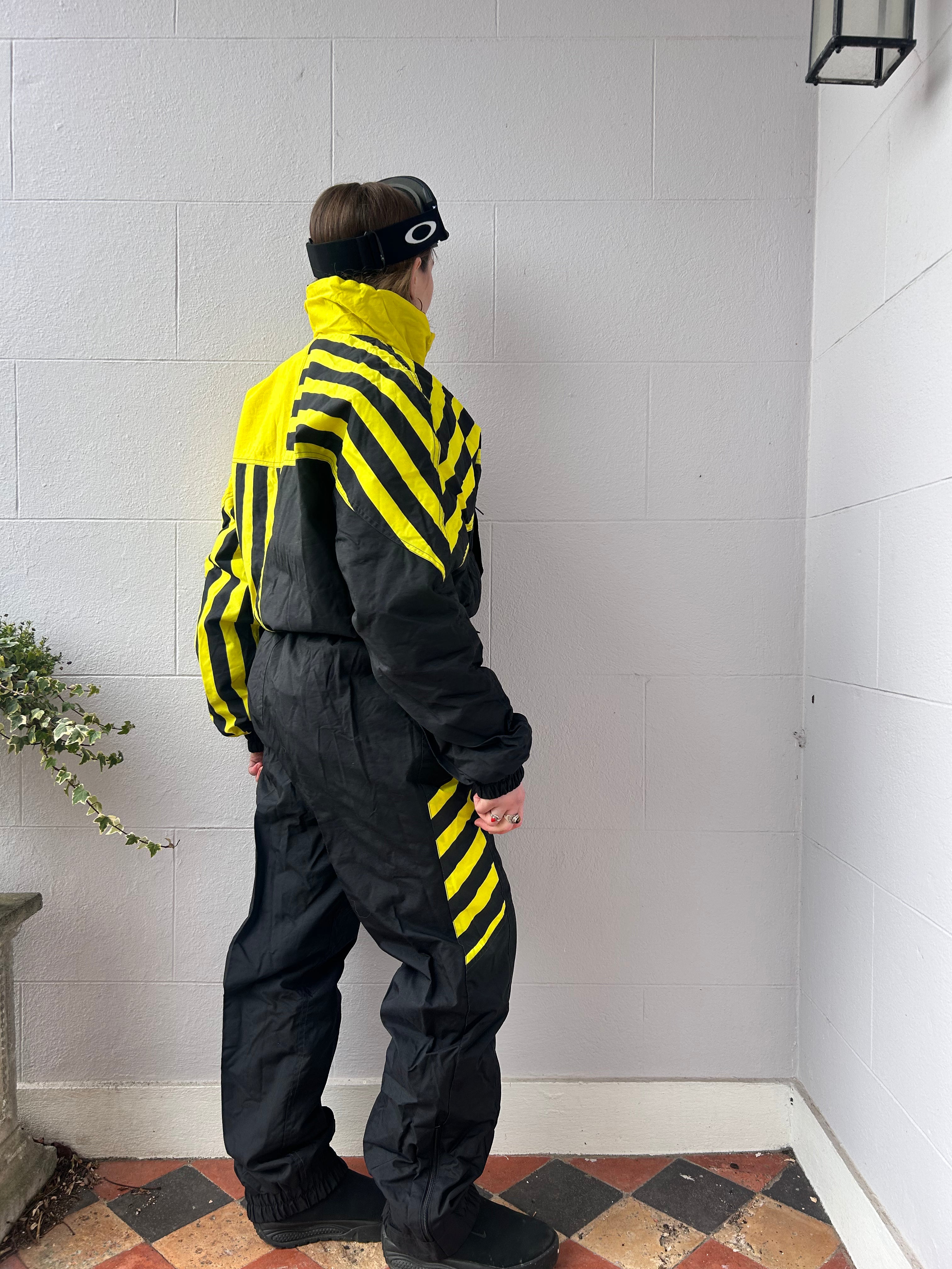 Black And Yellow Ski Suit Size M/L
