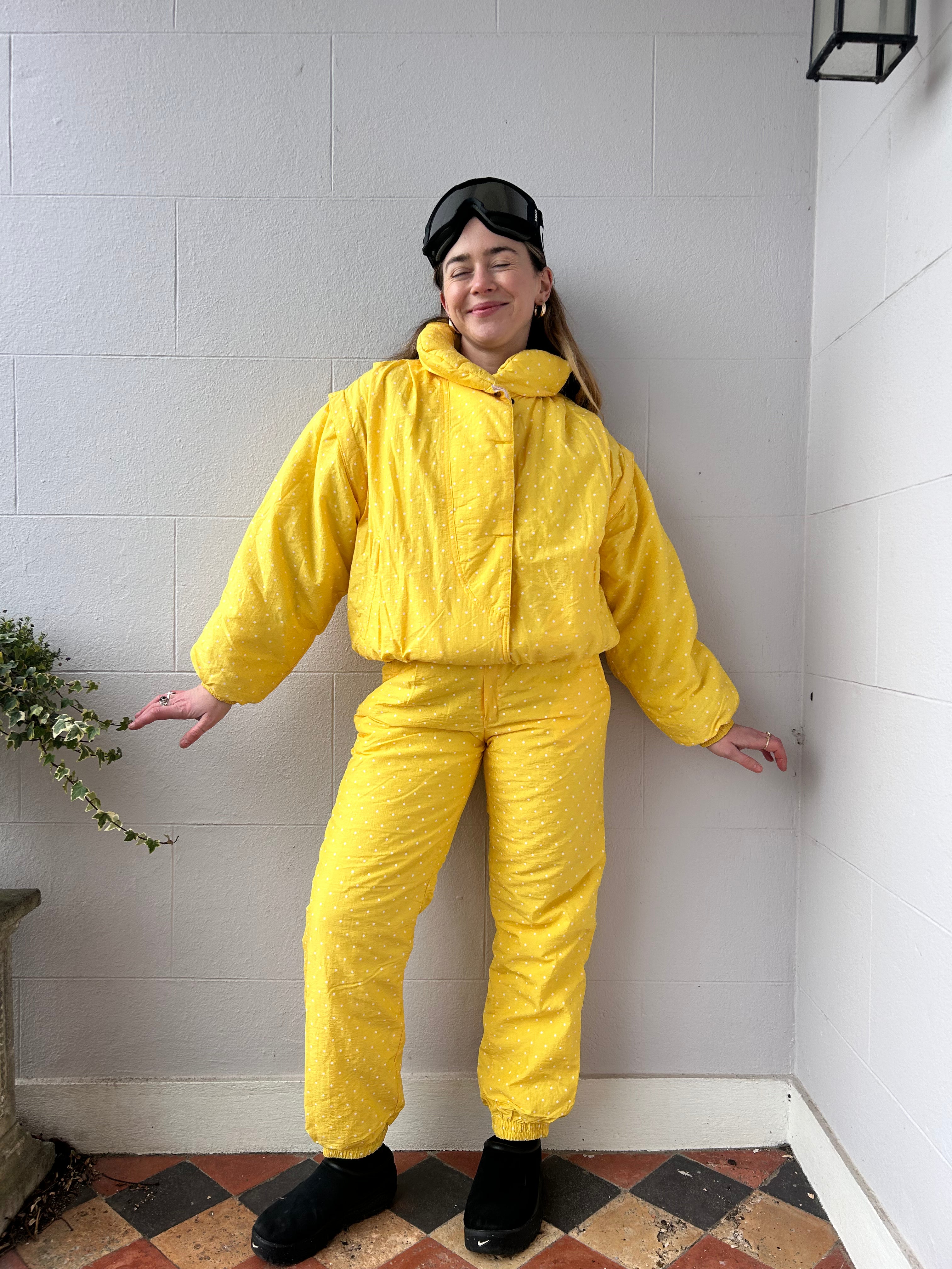 Polkadot Yellow Tow Piece Set Size 8