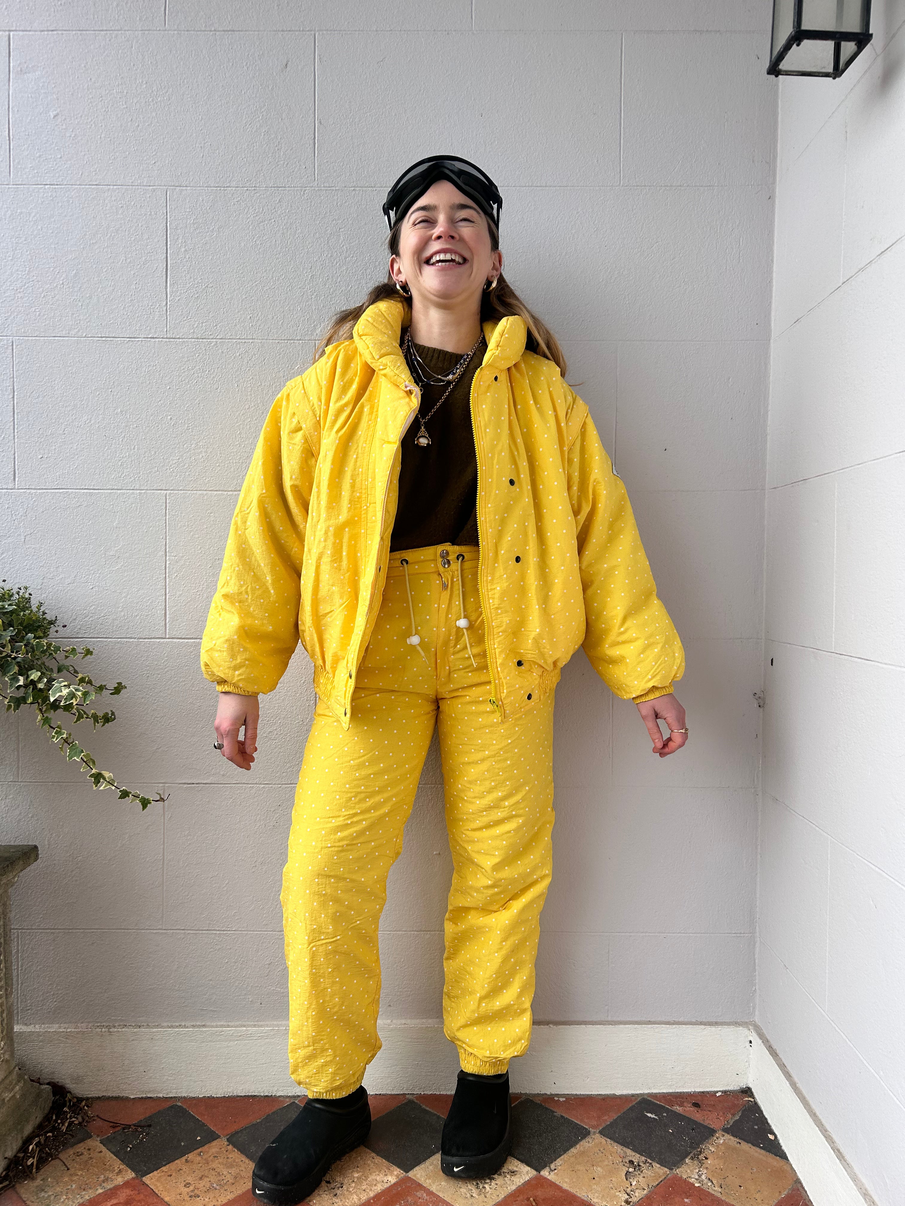 Polkadot Yellow Tow Piece Set Size 8