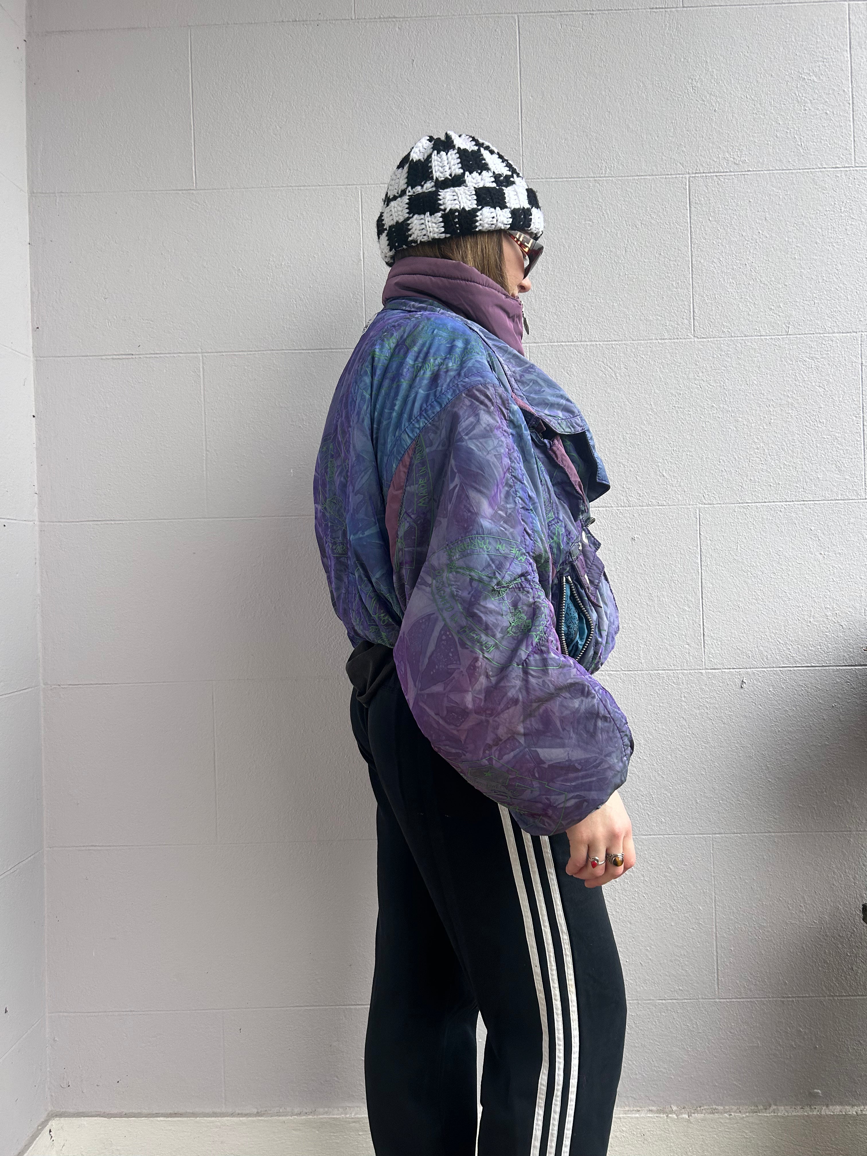 Metallic 80's Ski Jacket Size S