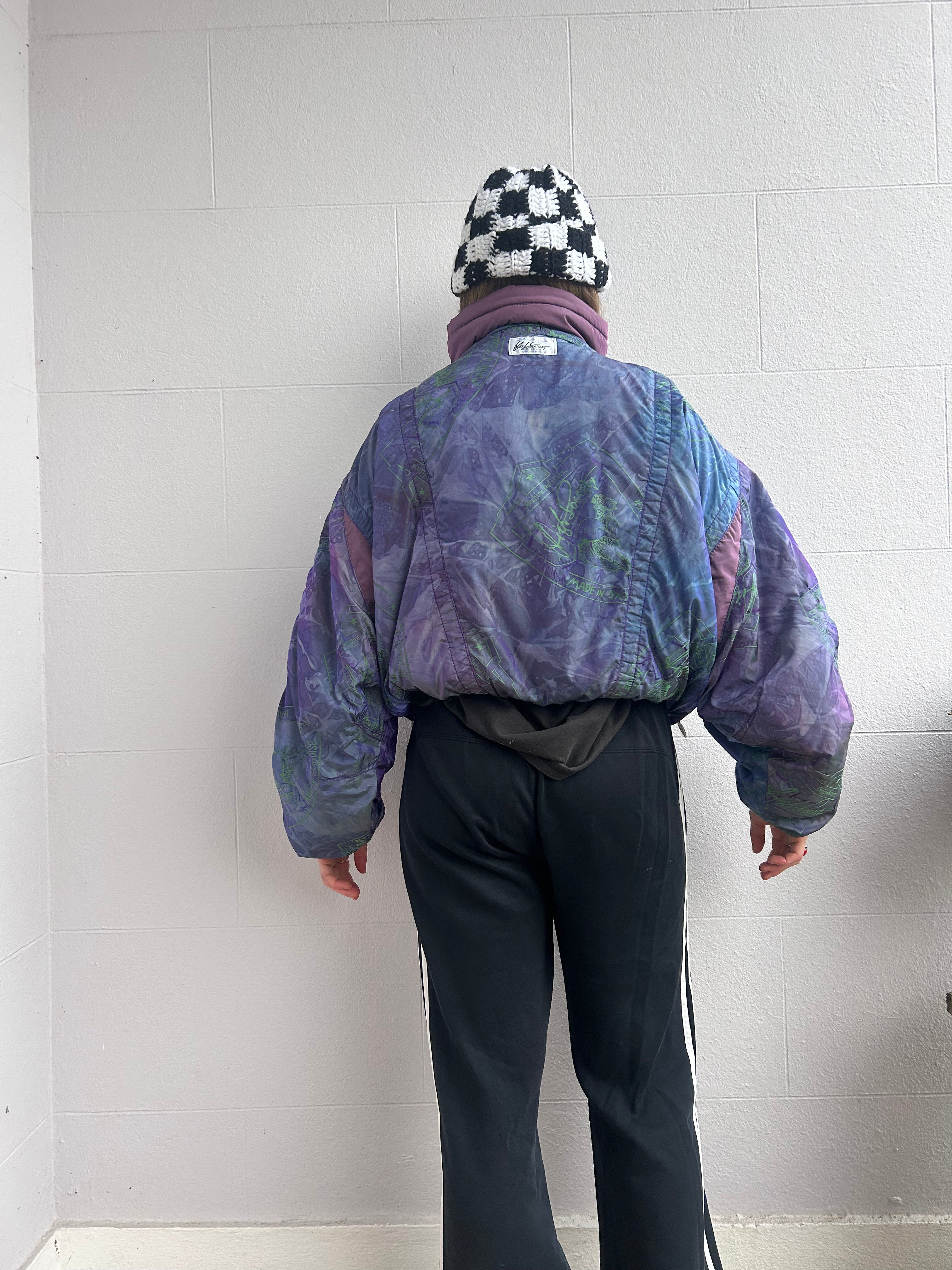 Metallic 80's Ski Jacket Size S