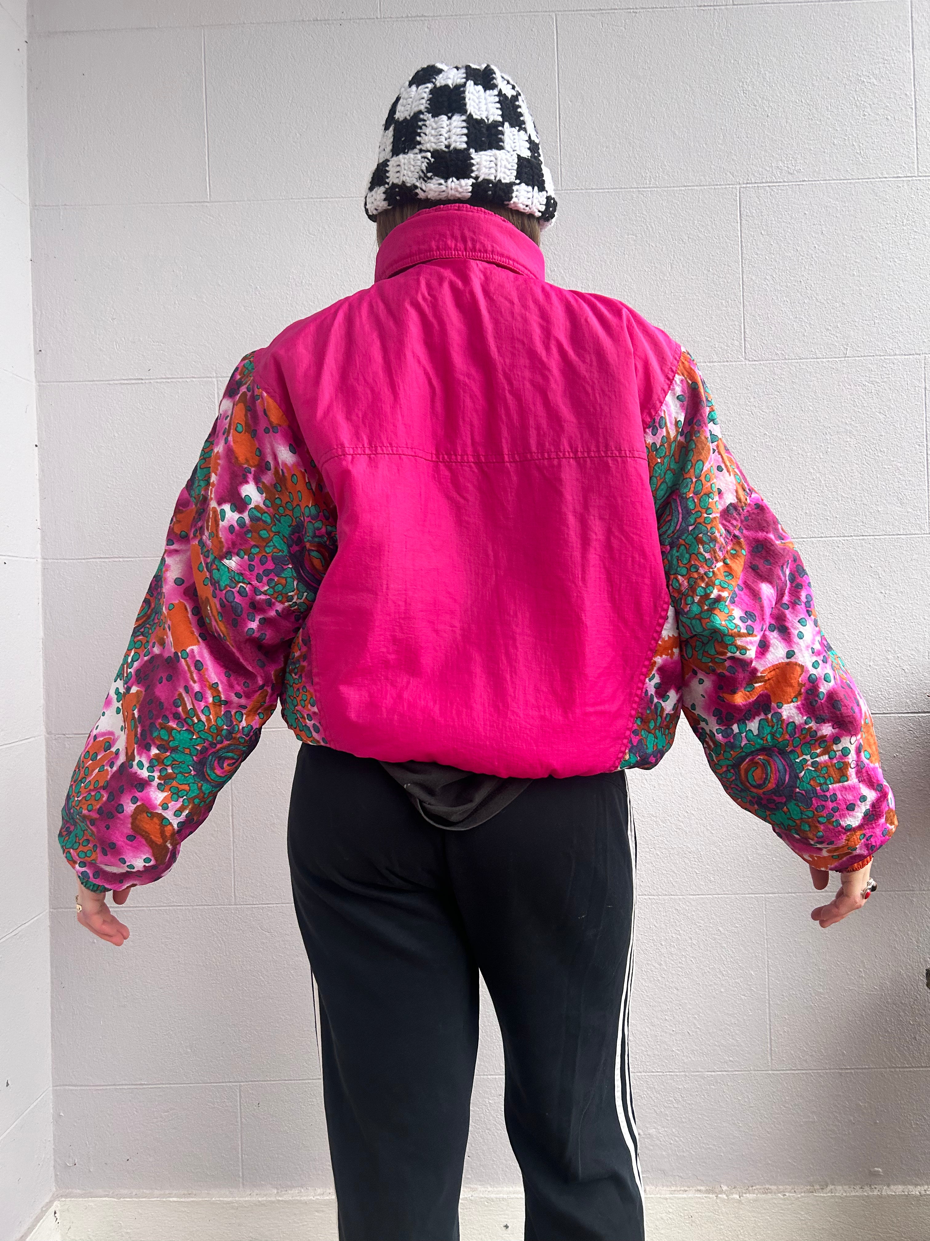 Pink 80's Ski Jacket Size S