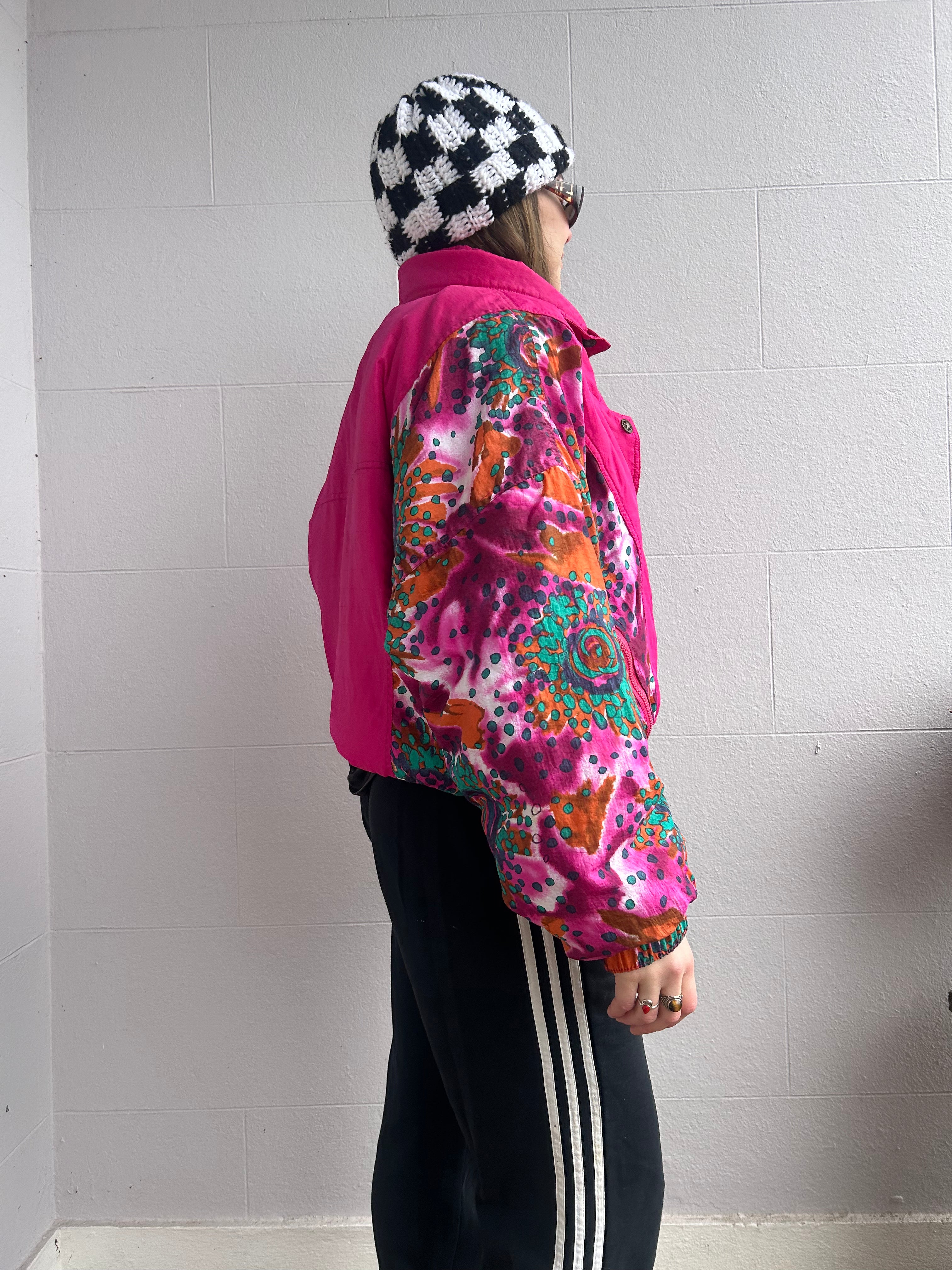 Pink 80's Ski Jacket Size S