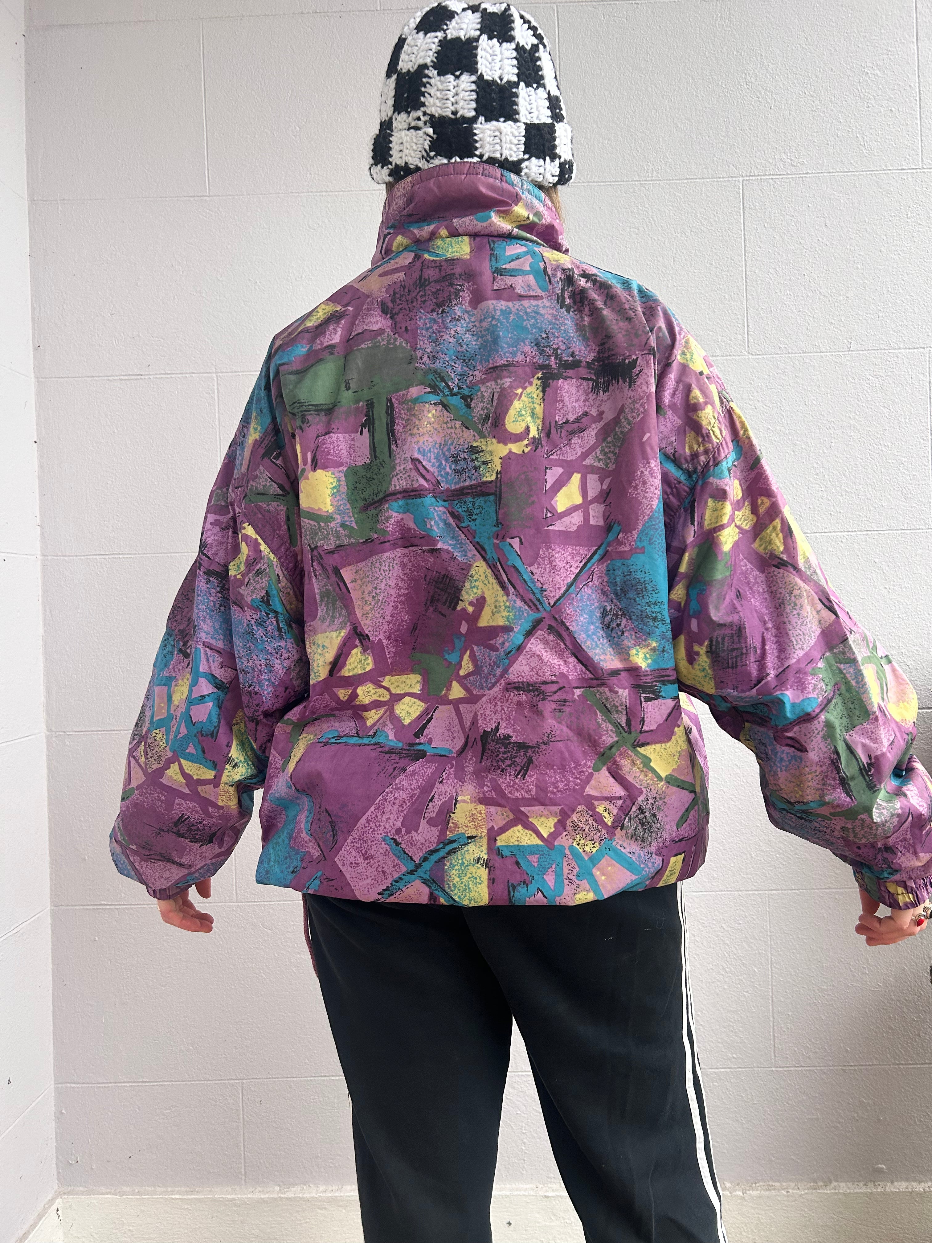 80's Hlaf Zip Skir Jacket Size M