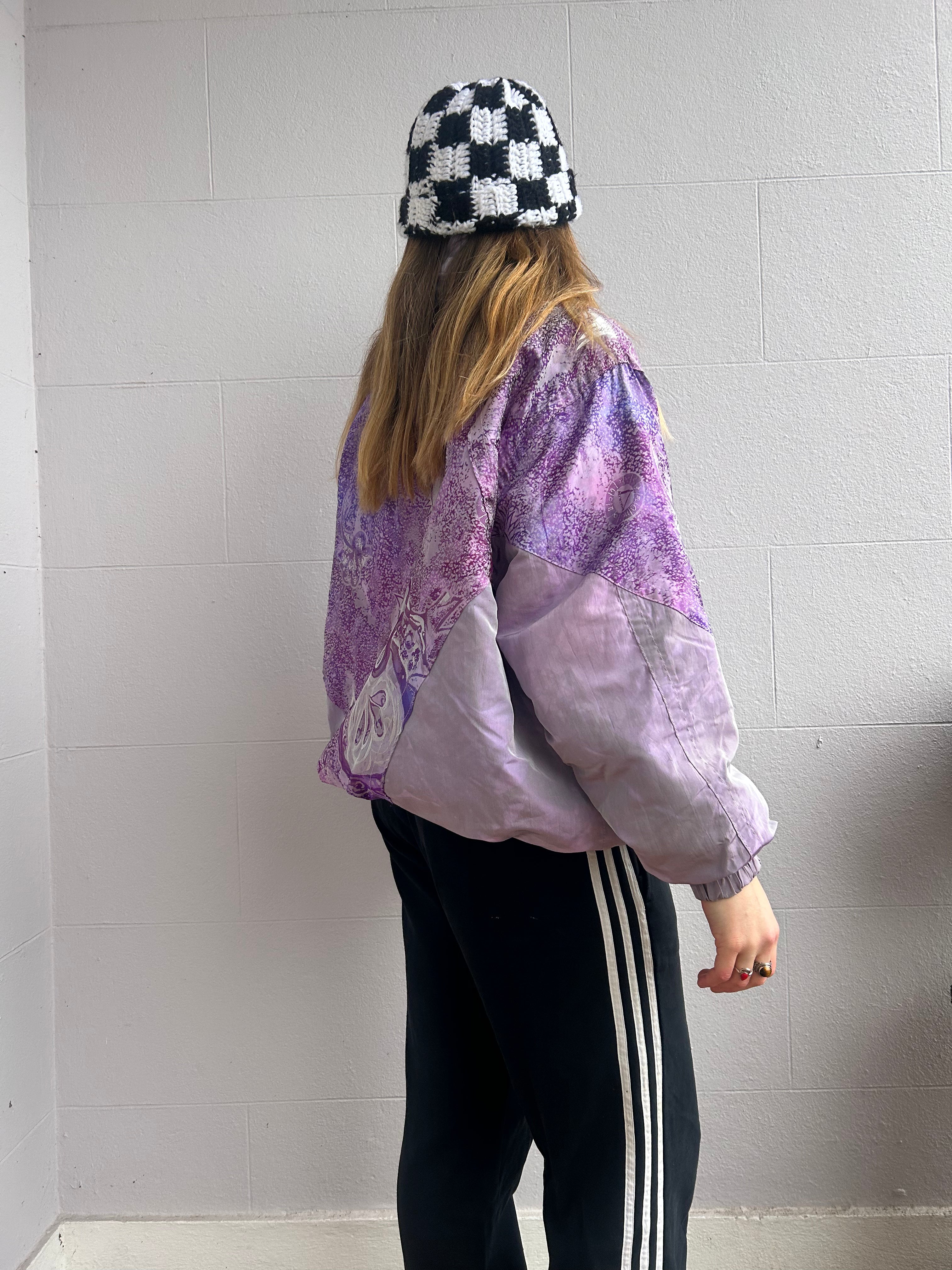 Lilac 80's Half Zip Ski Jacket Size M