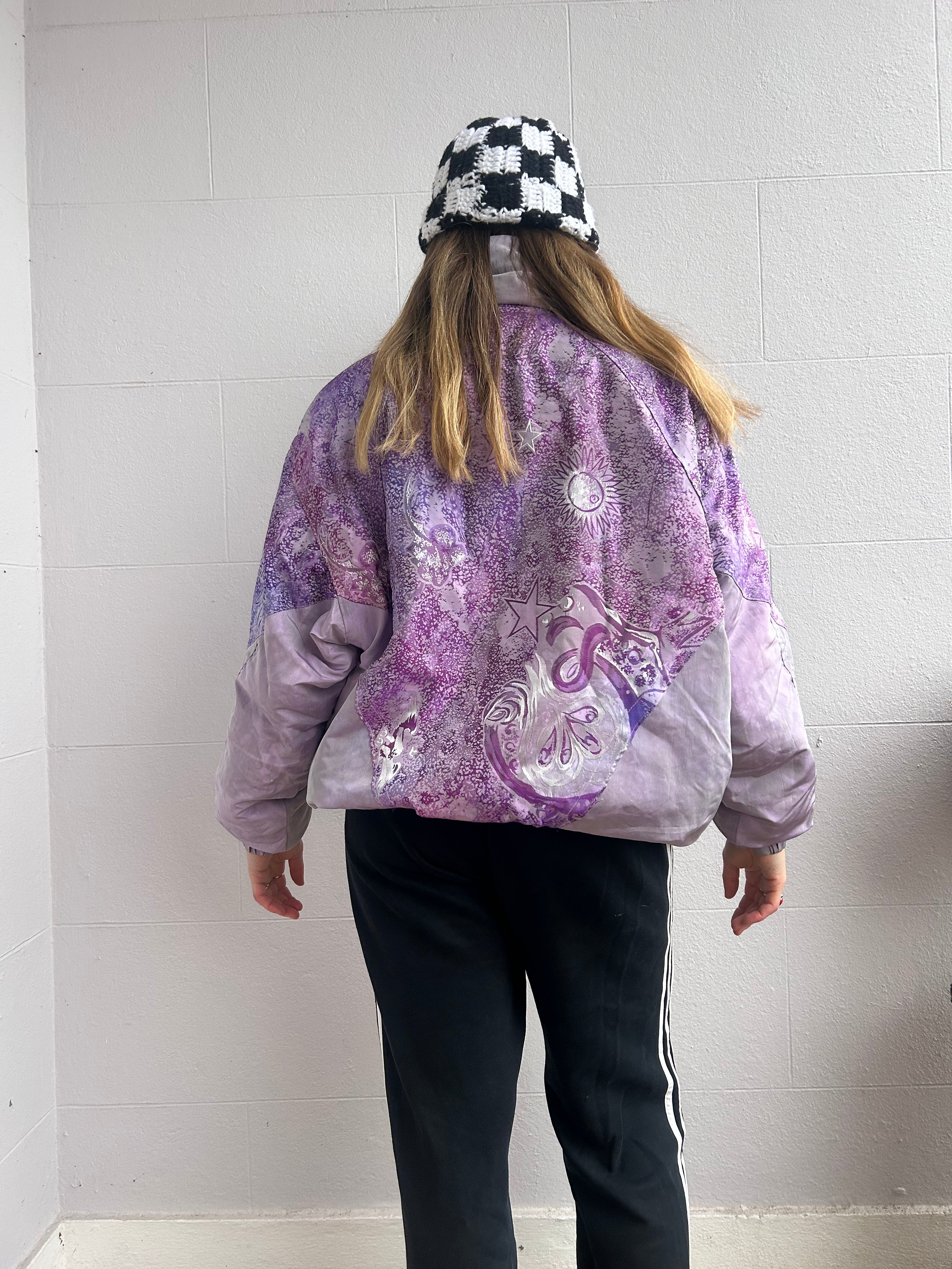 Lilac 80's Half Zip Ski Jacket Size M