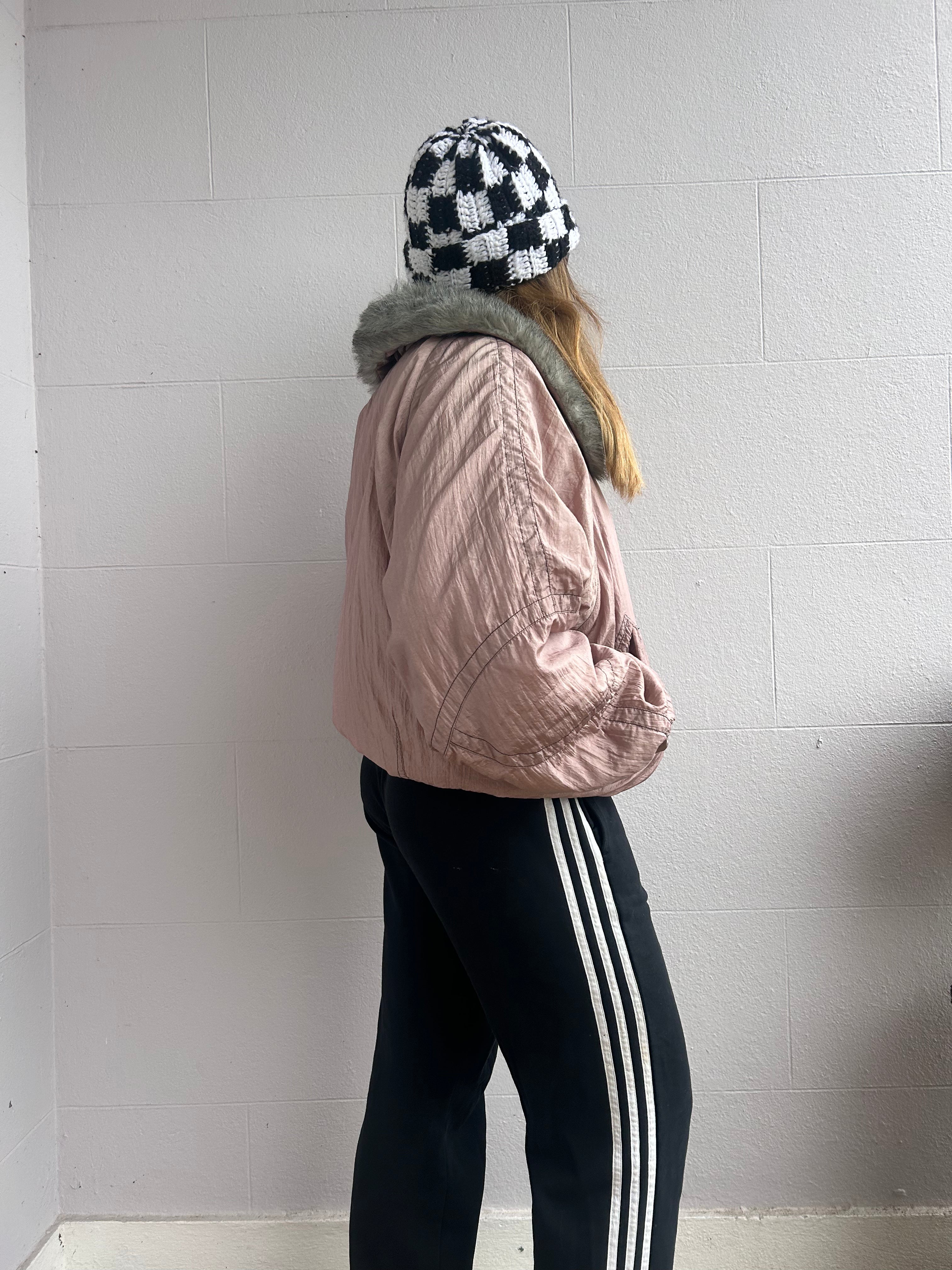 Fur Collar 80's Ski JAcket Size S