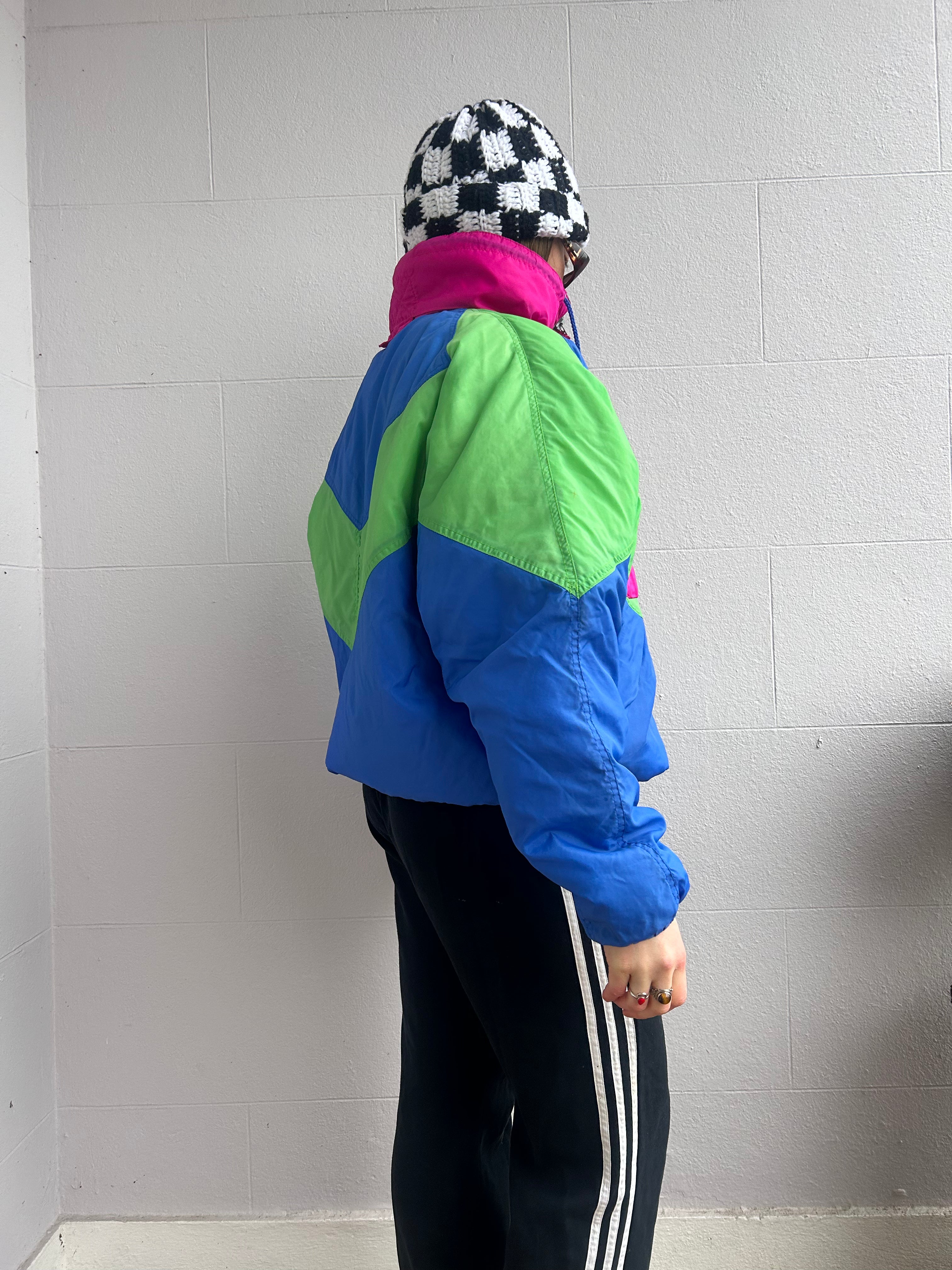 80's half Zip Ski Jacket Size M