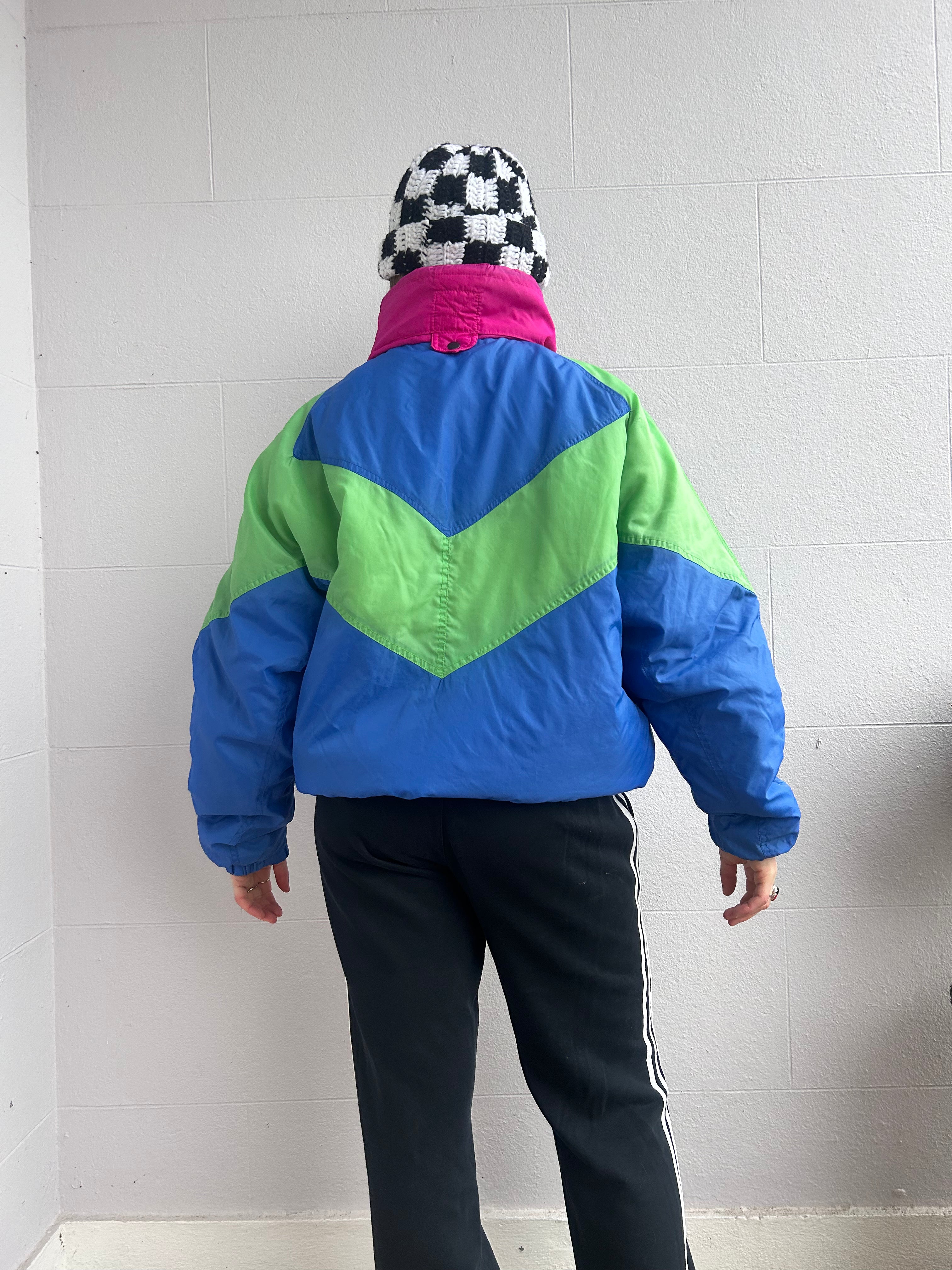 80's half Zip Ski Jacket Size M