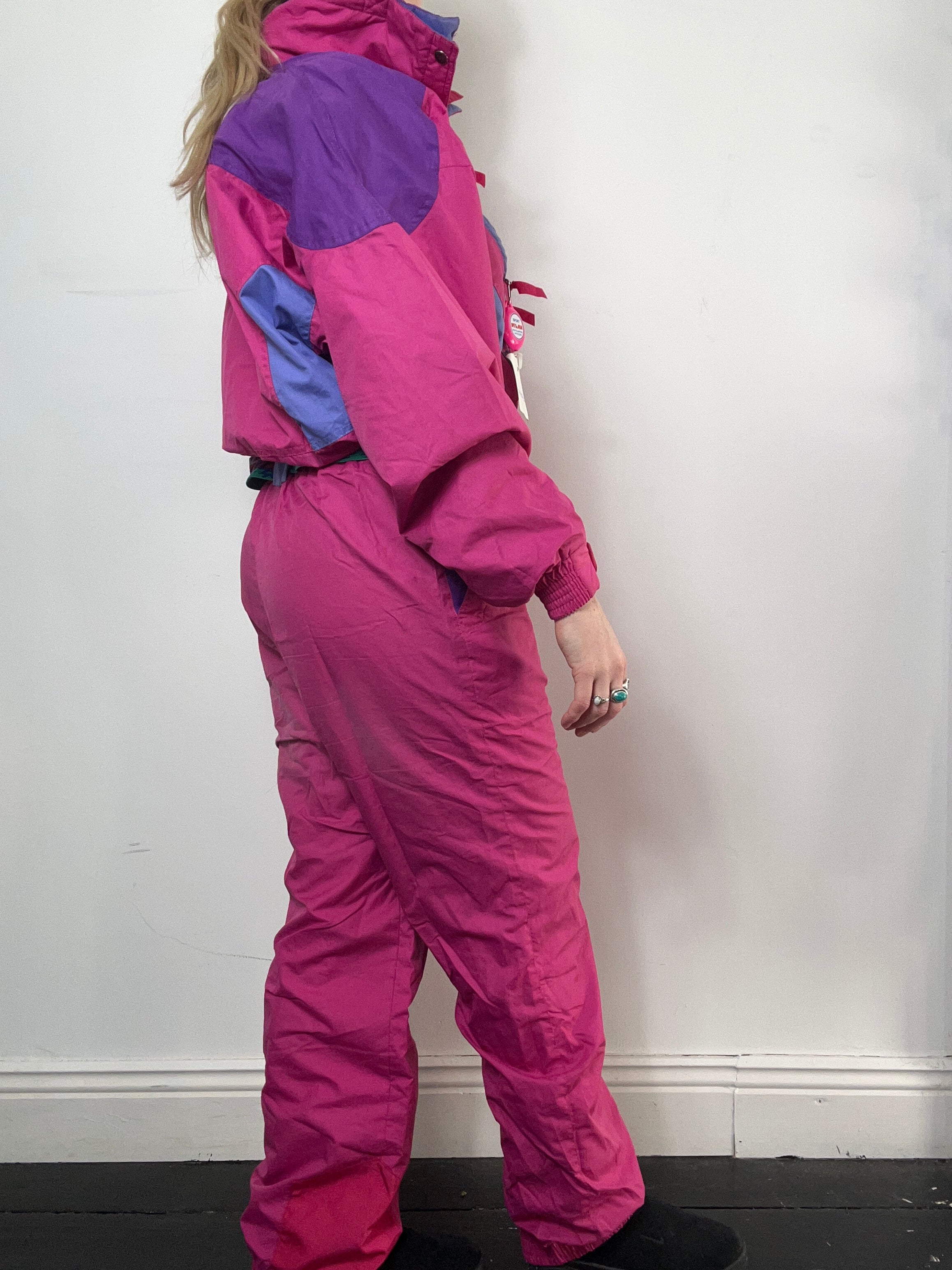 Pink 80's Ski Suit Size 10/12