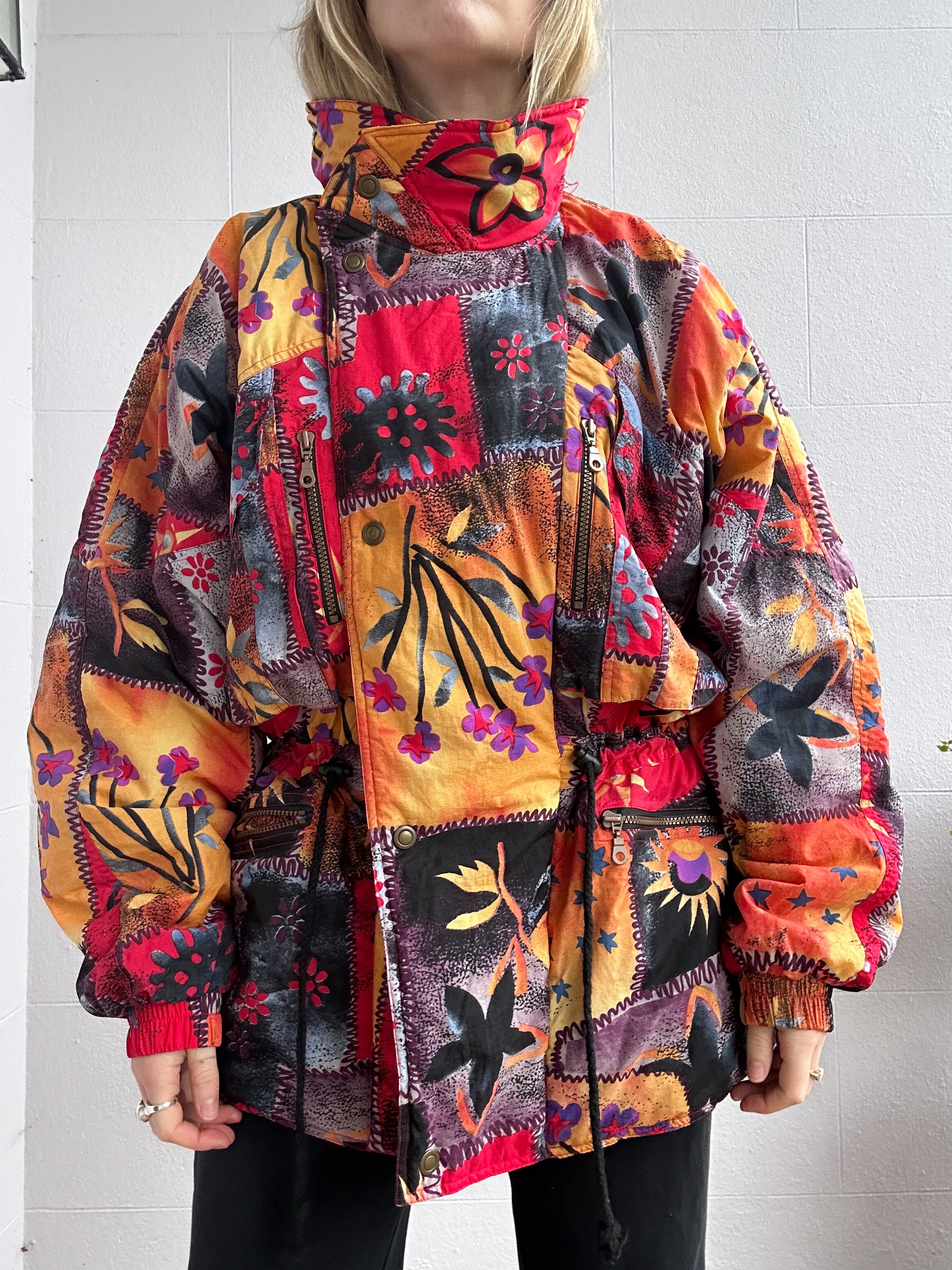 Floral Ski Jacket Size L