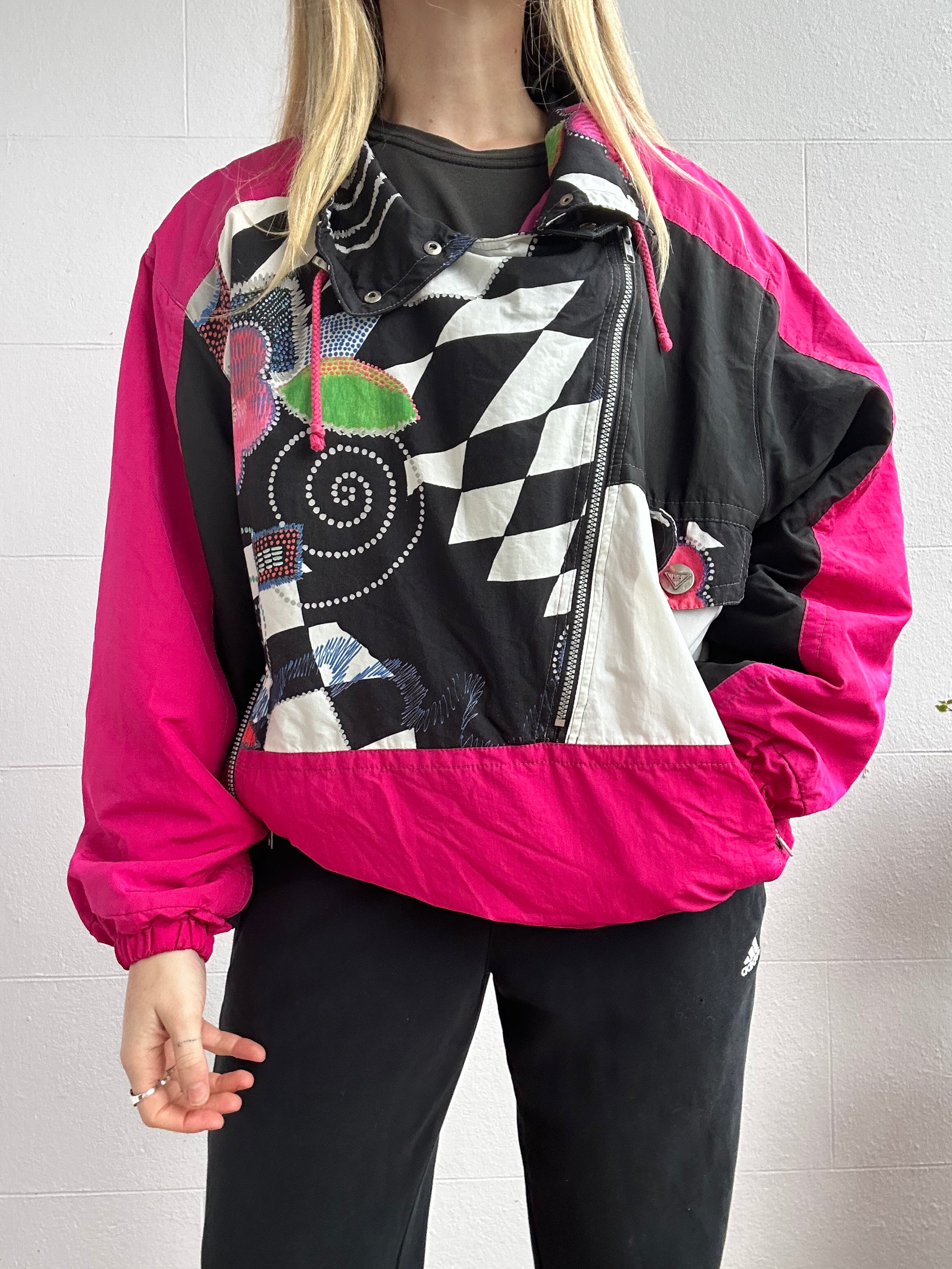 80's Swirl printed 80's Ski Jacket Size 10
