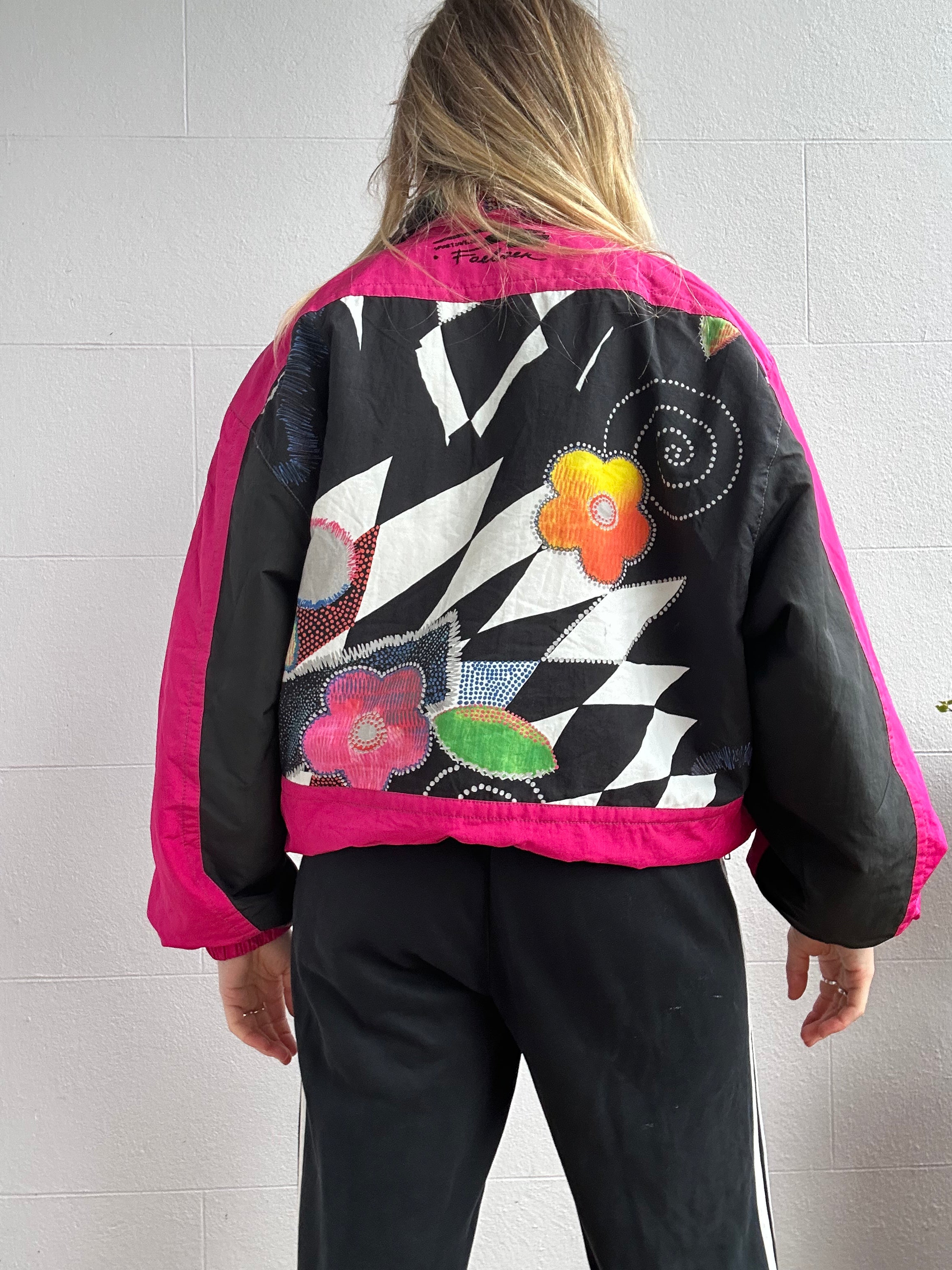 80's Swirl printed 80's Ski Jacket Size 10
