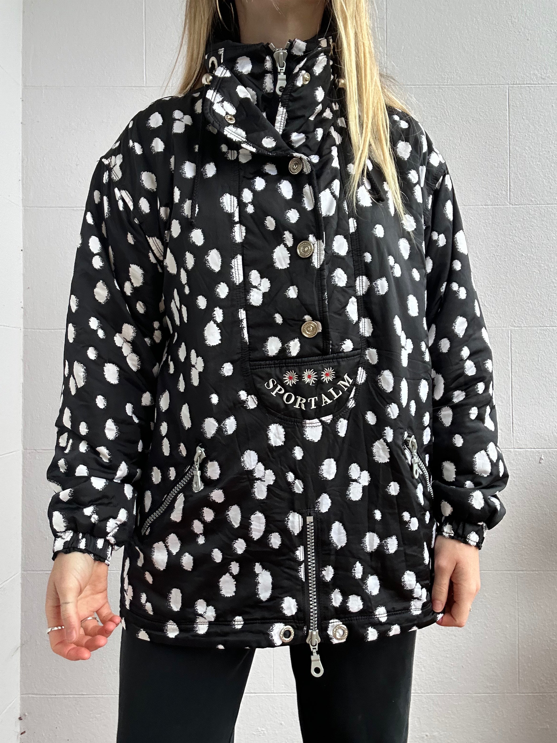 Polka Dot Ski Jacket Size M