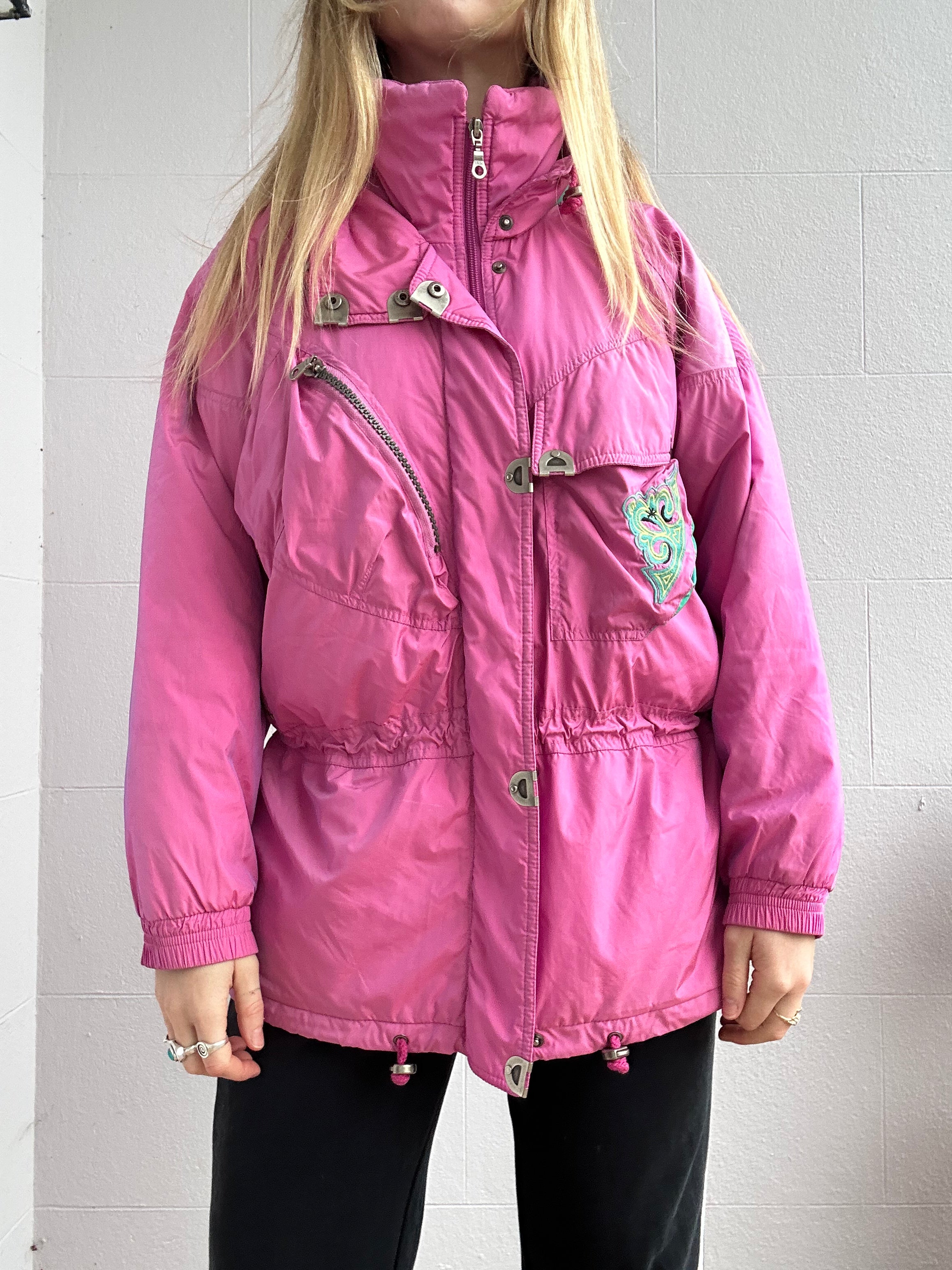 Pink 80's Ski Jacket Size 10