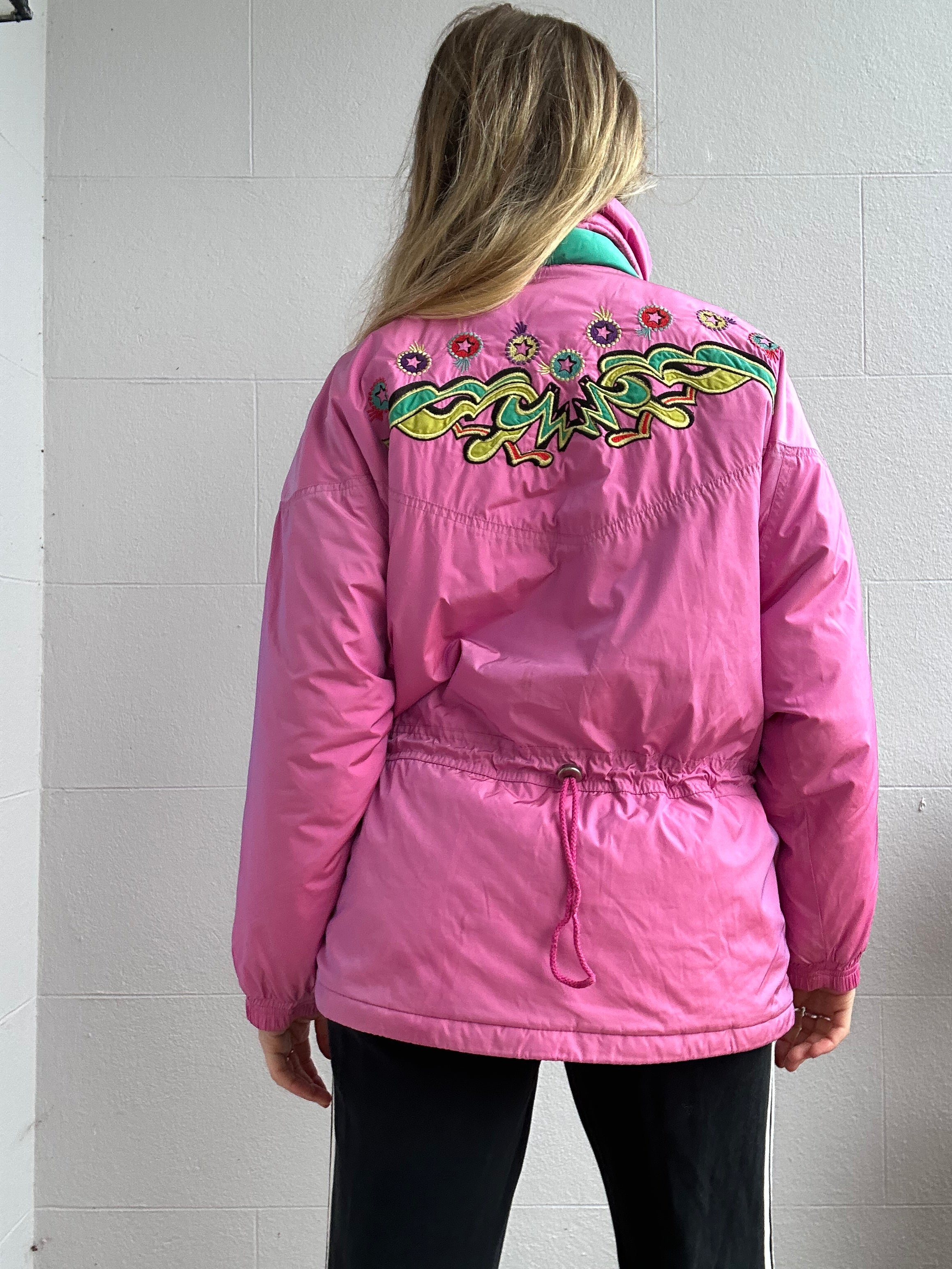 Pink 80's Ski Jacket Size 10
