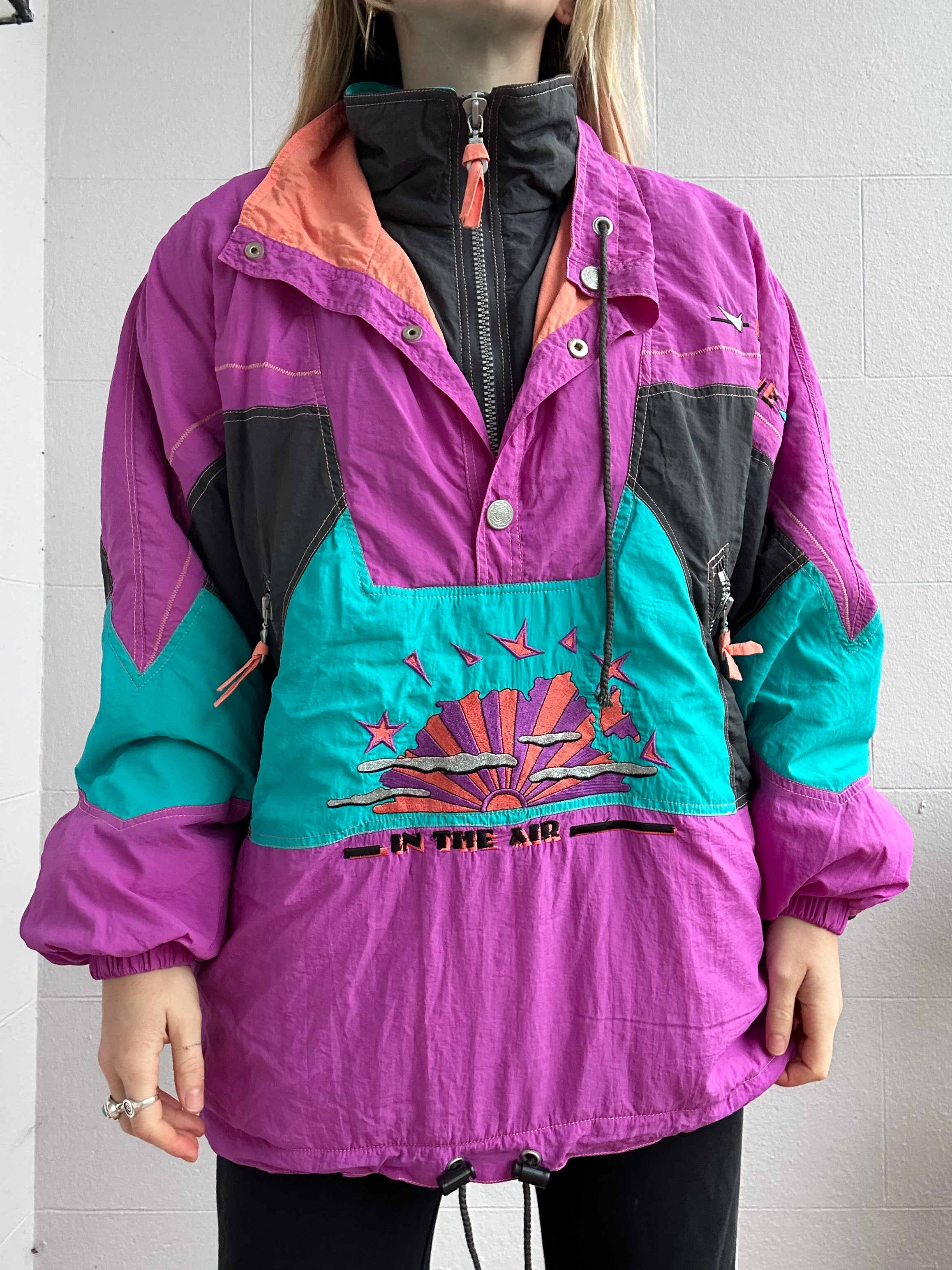 80's Half Zip Ski Jacket Size L/Xl