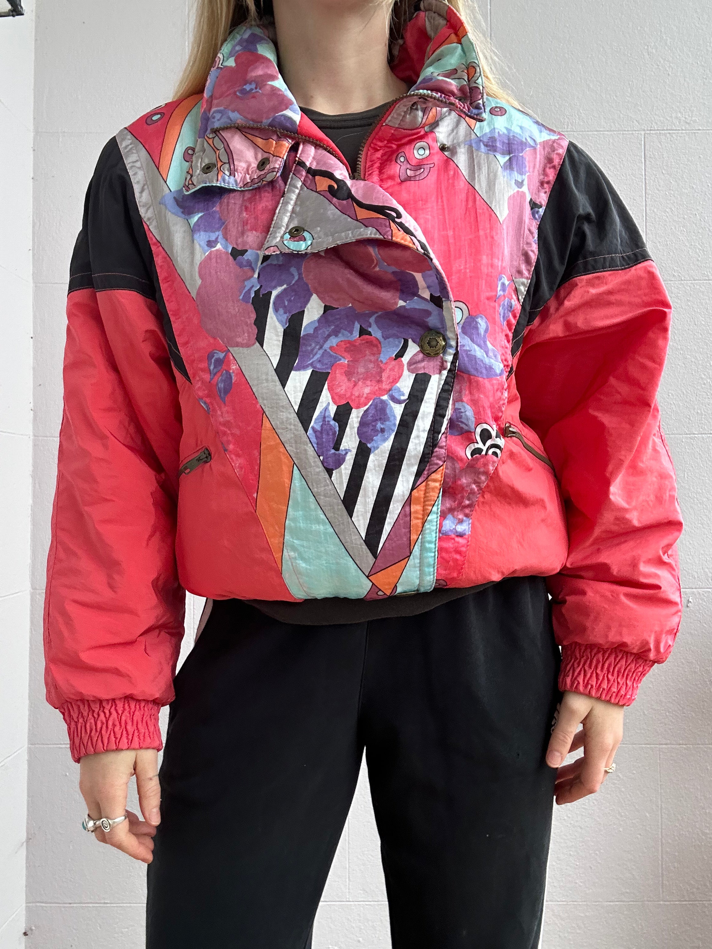 Peach 80's Ski Jacket Size S